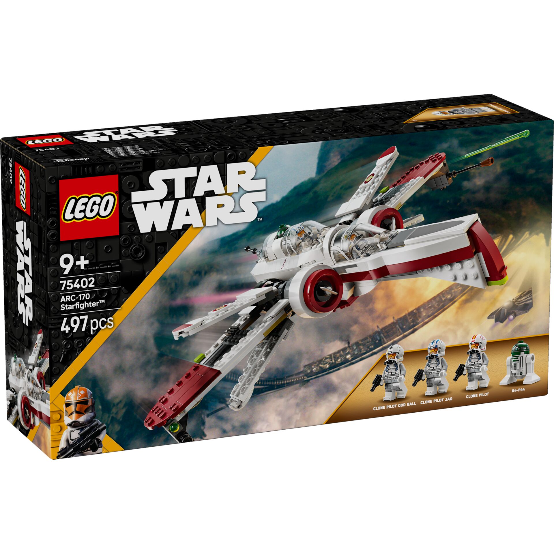LEGO Star Wars, ARC-170 Starfighter, Weltraumflugzeug, Raumschiff, Minifiguren