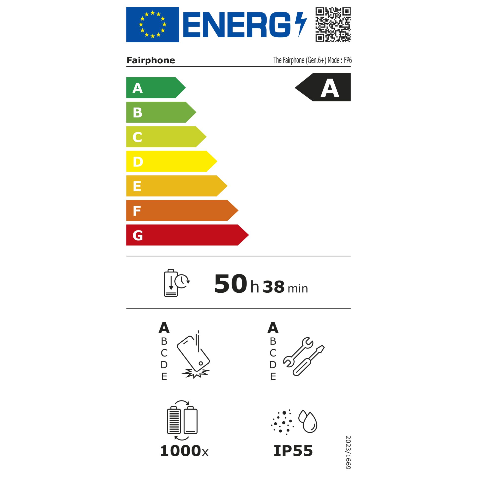 Fairphone, Akkugespeicher, Buntes Design, Gehäuse, Logo