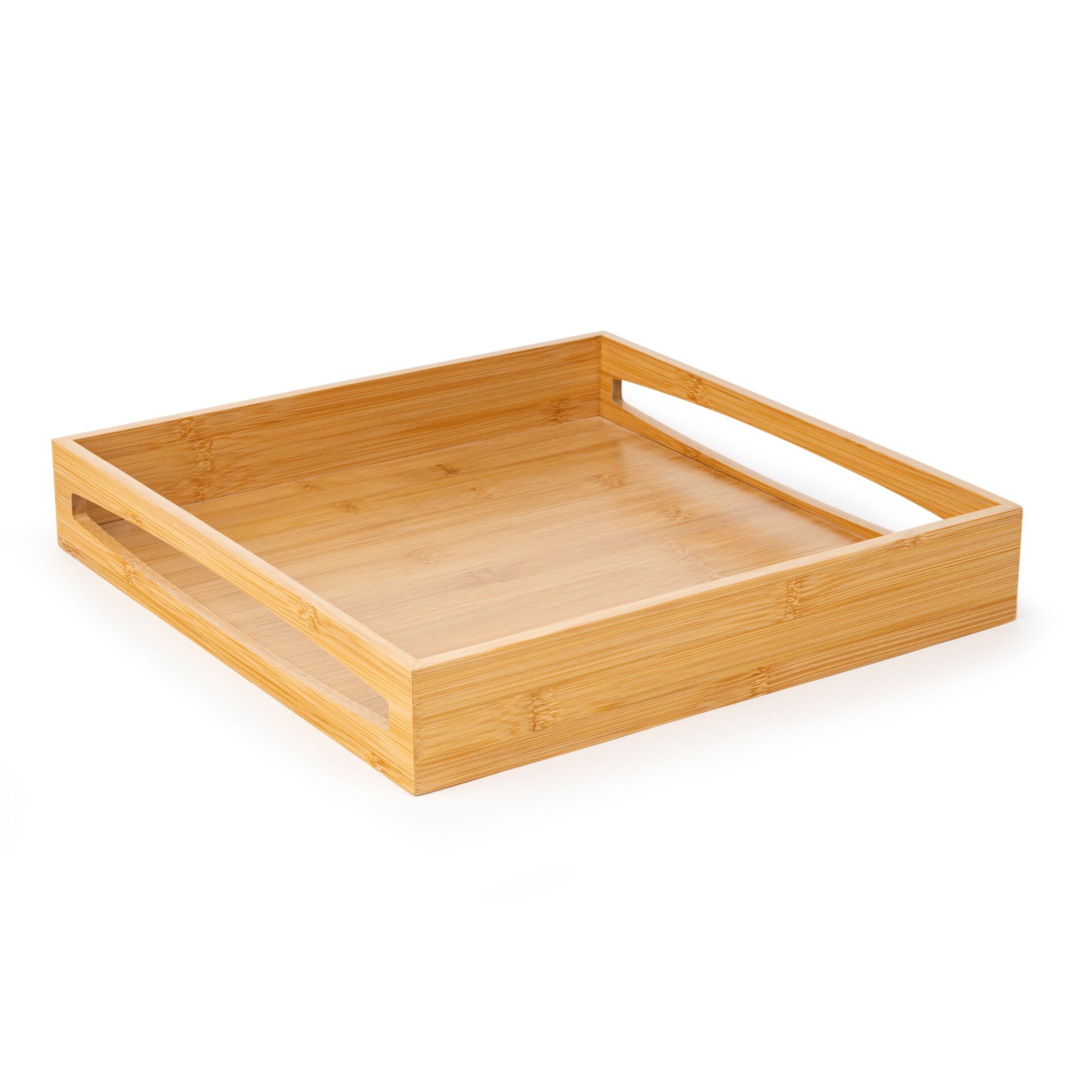 Bambus-Serviertray, Servierbrett, Trapezienrahmen, Holz Tray, Auffangtray