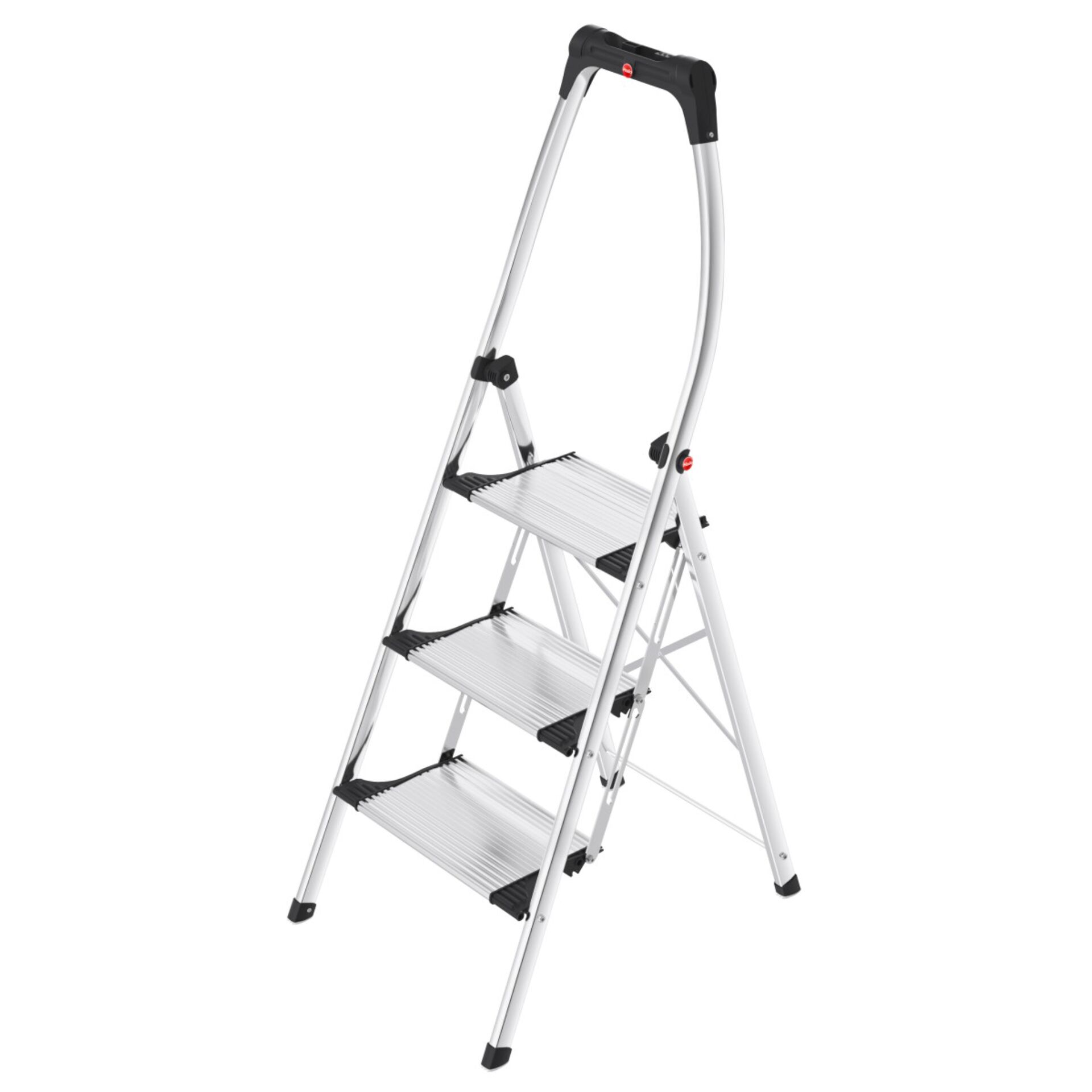 Stufenleiter, Aluminium, 3-stufig, Leiter, Trittstufen