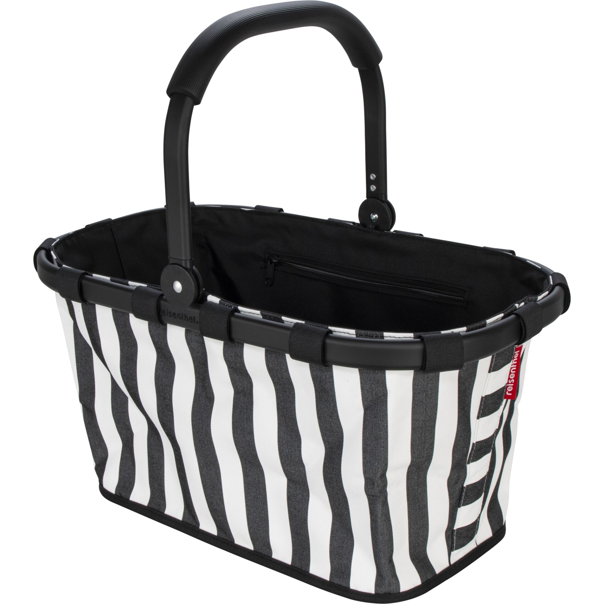 Handtasche, Zebramuster, Korbtasche, Stofftasche, Top-Handle