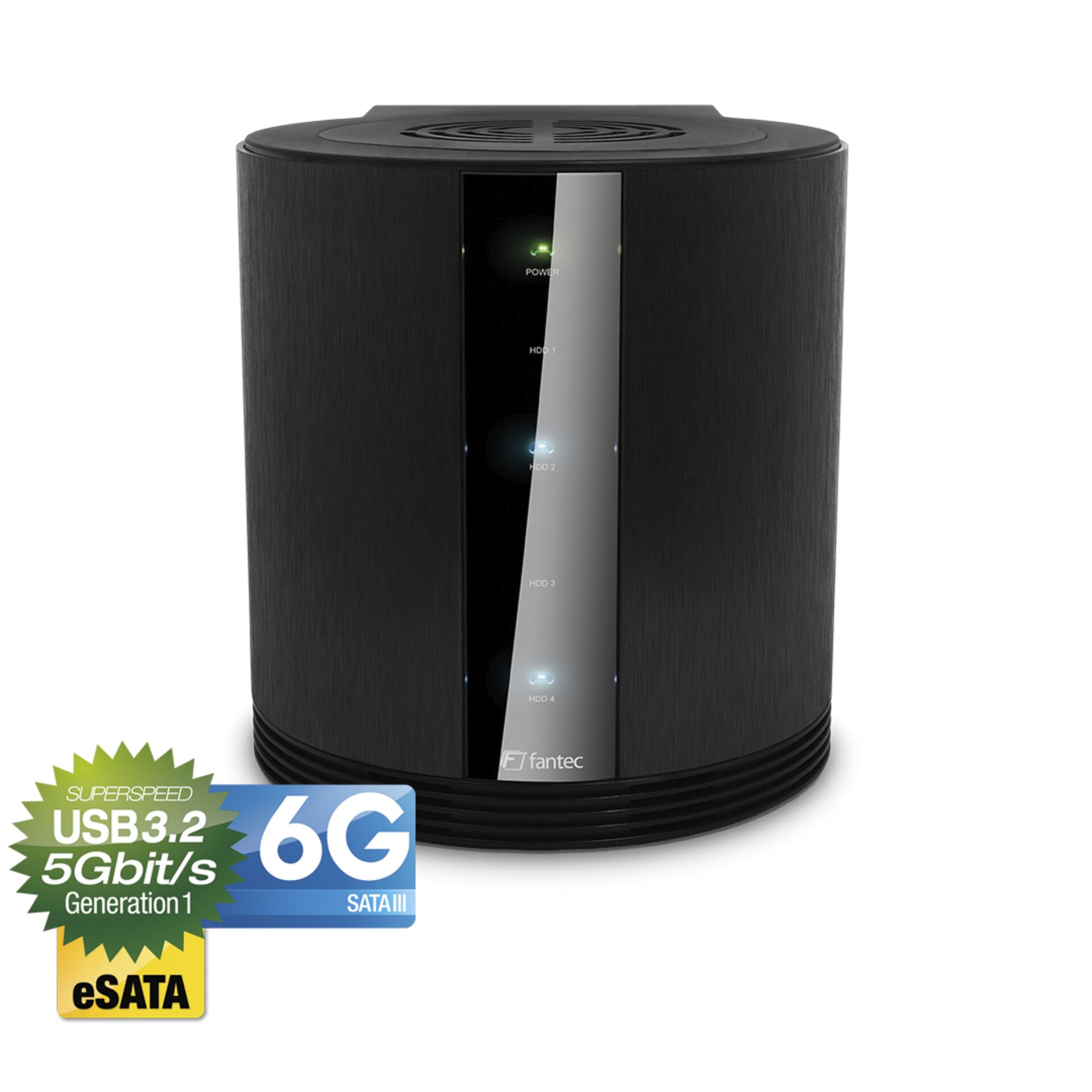 NAS, Netzwerk-Speicher, 4-Bay, USB 3.2, eSATA