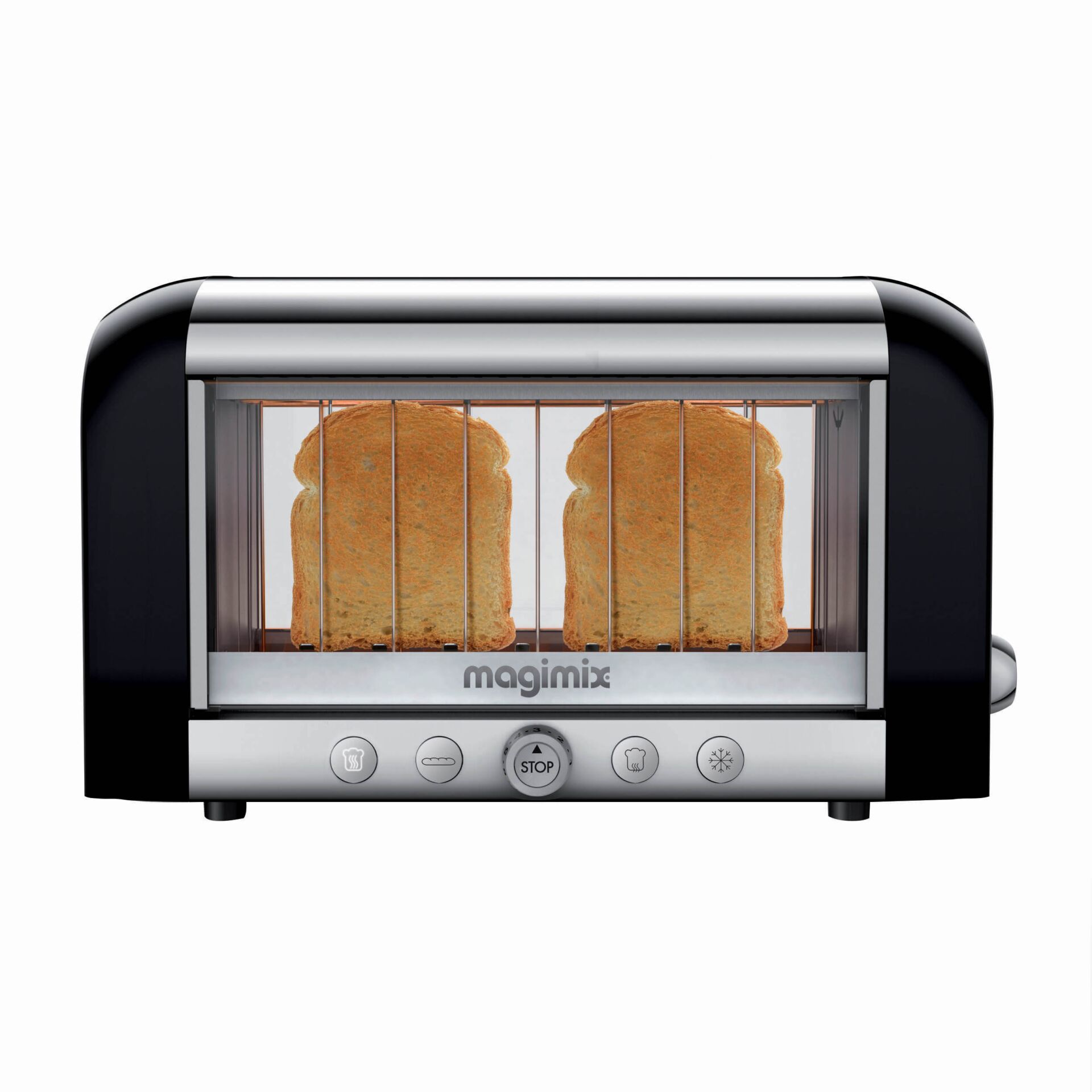 Toaster, Zwei Scheiben, Edelstahl, Frühstücksgerät, Krümelauffangschale