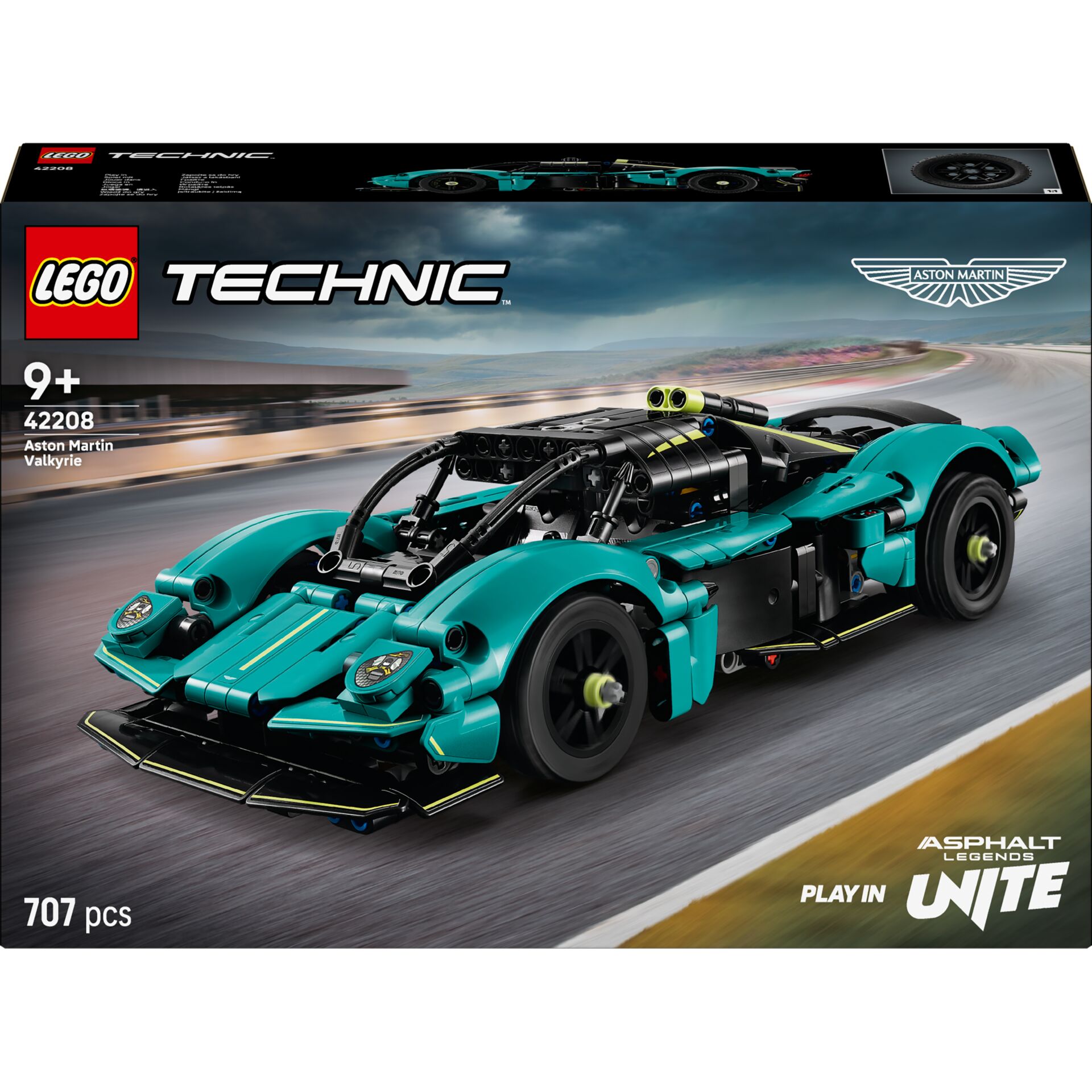 Lego Technic, Aston Martin Valkyrie, Teal, Model Car, 707 pcs