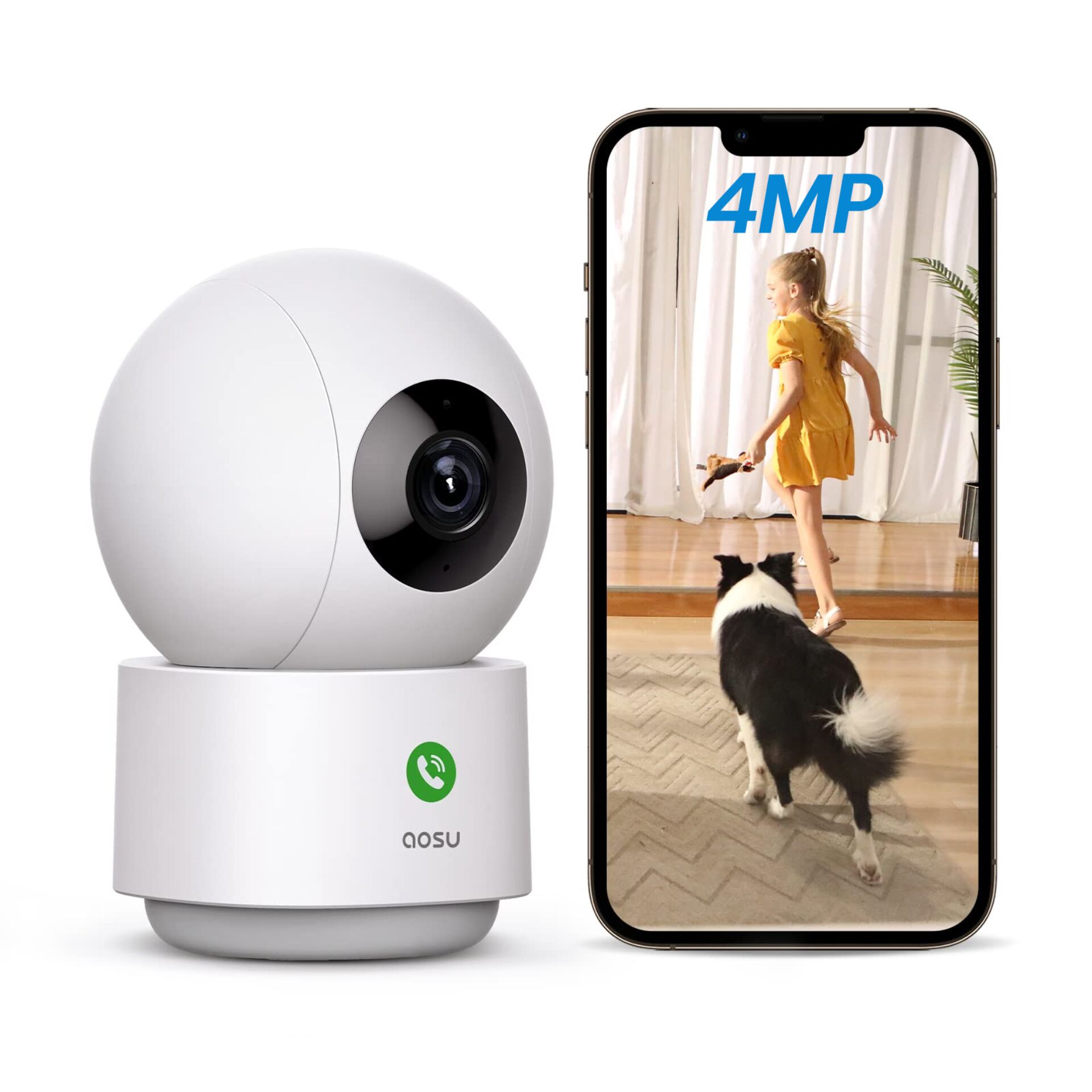Überwachungskamera, Security Kamera, Wi-Fi Kamera, Dome Kamera, HD 4MP