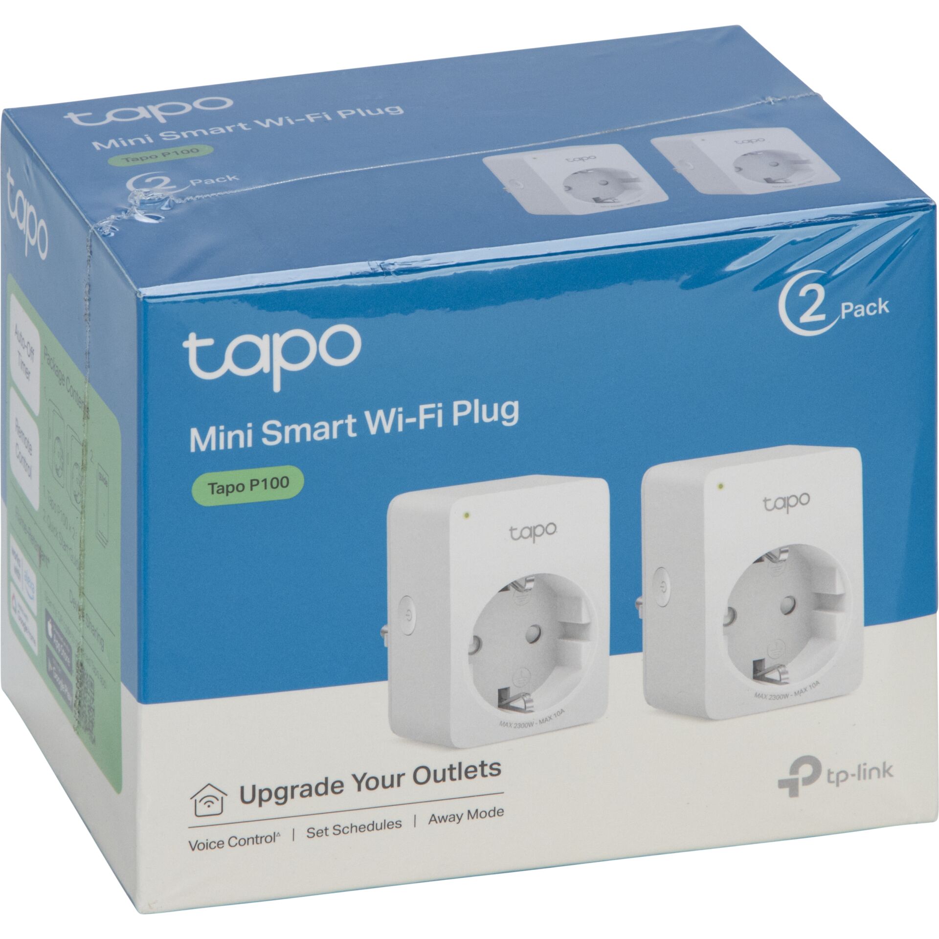 Mini Wi-Fi Plug, Intelligenter Stecker, Zwei-Pack, Weißer Stecker, Europa-Stecker