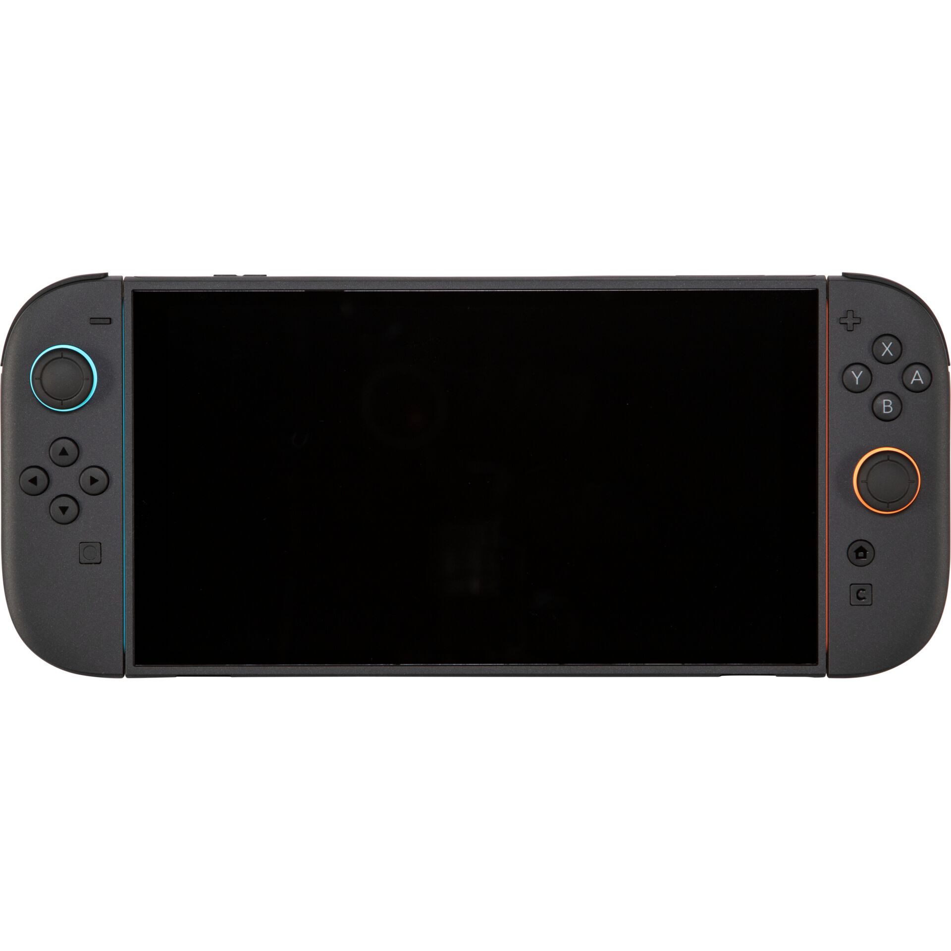 Handheld-Konsole, Gaming-Konsole, Steuerkreise, Neonringe, Tragbarer Bildschirm