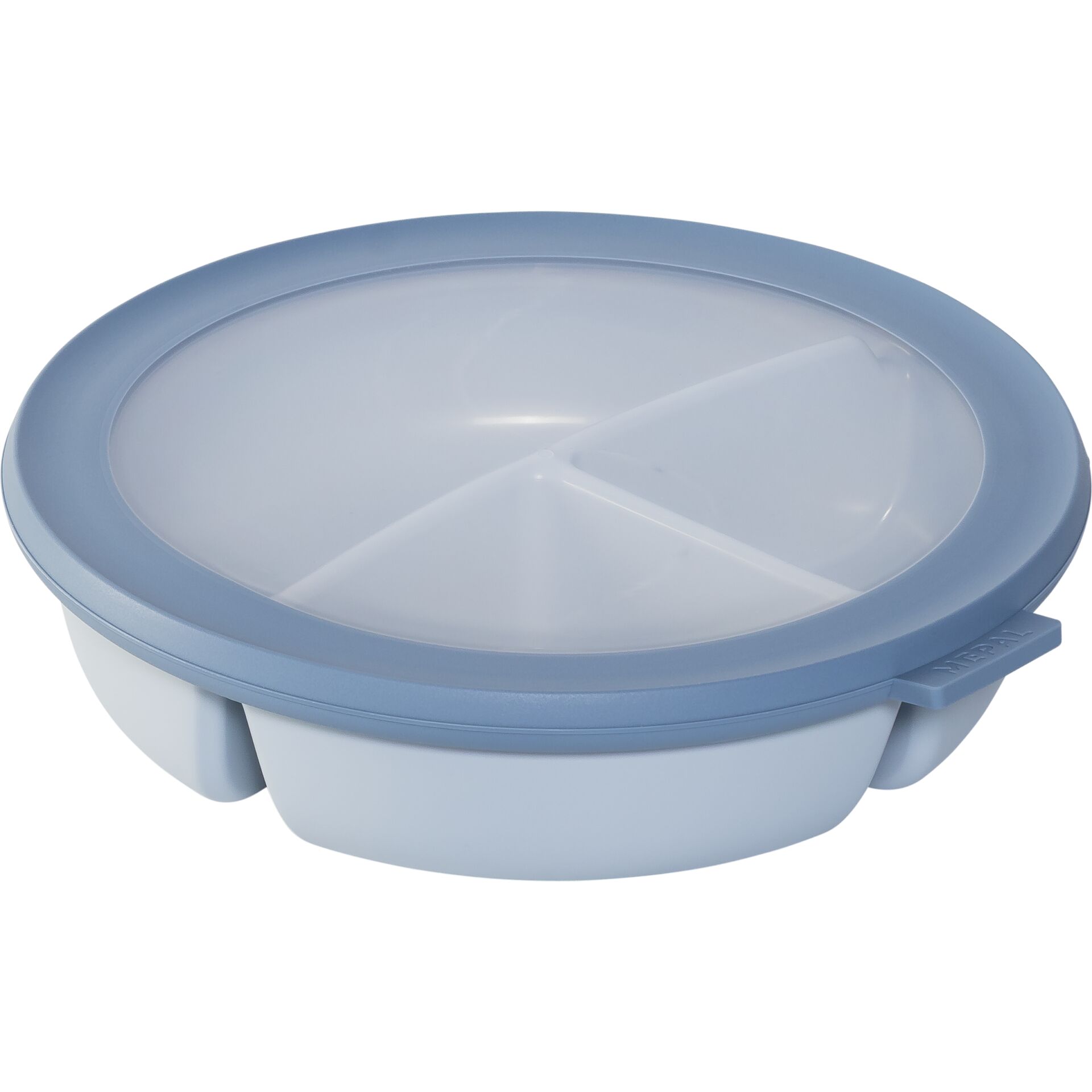 Lunchbox, Divided, Plastik, Blau, Rund