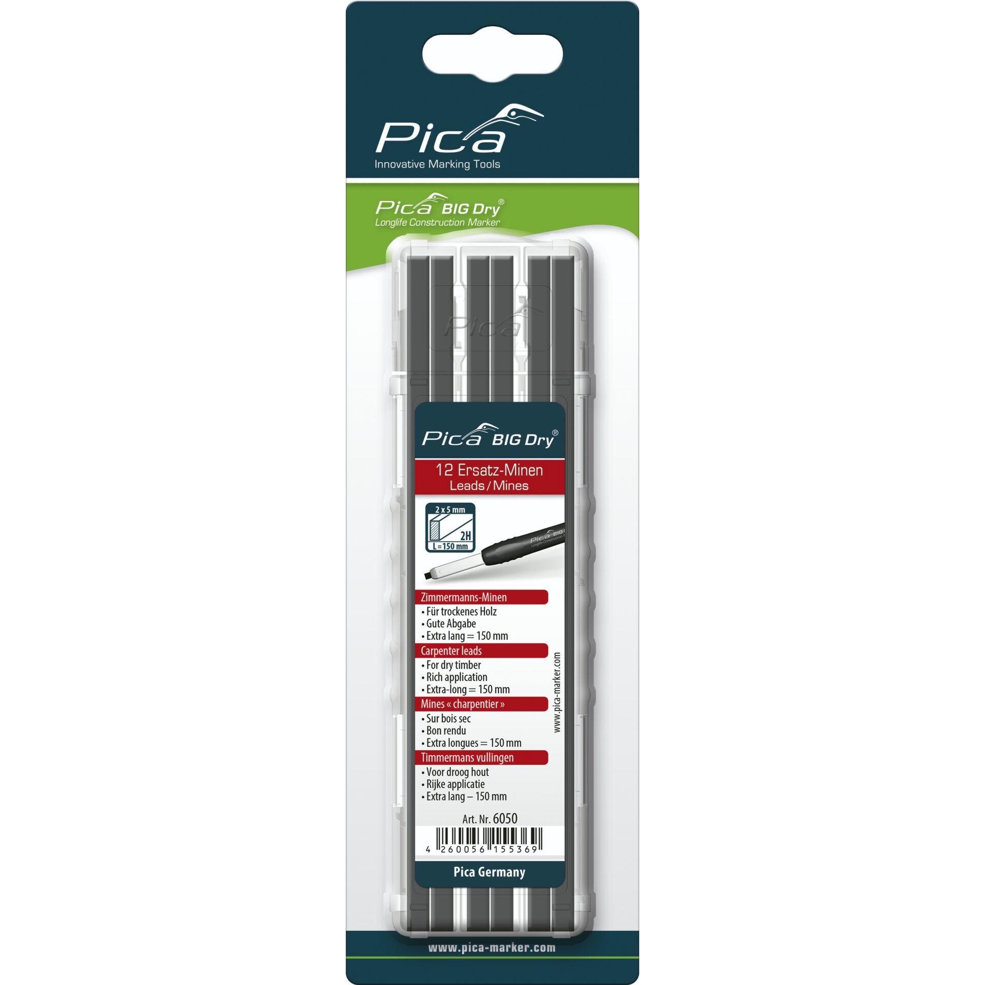 Pica BIG DRY Minen-Set Zimmerman  Zimmermann 2H - SB