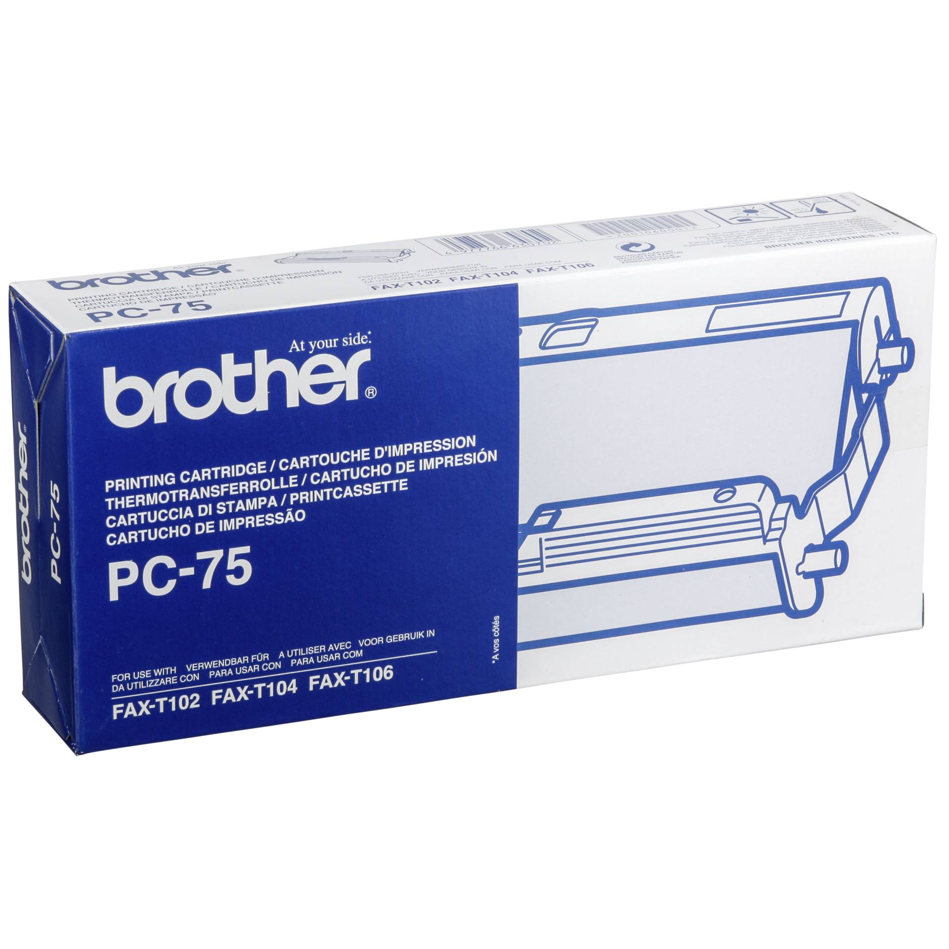 Brother PC-75 Mehrfachkassette  inkl. Thermotransferrolle