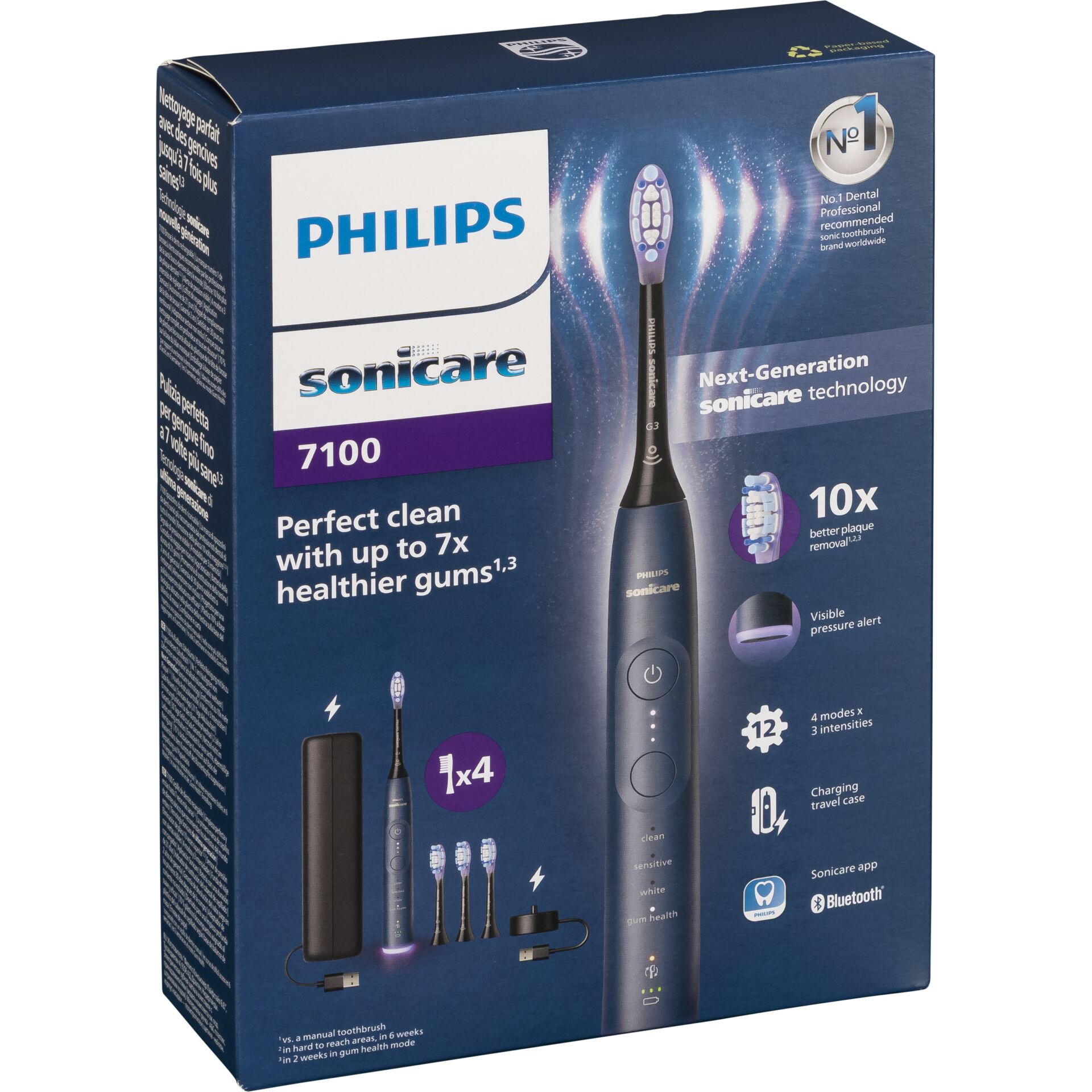 electric-toothbrush, sonicare, Philips-7100, manual, travel-case