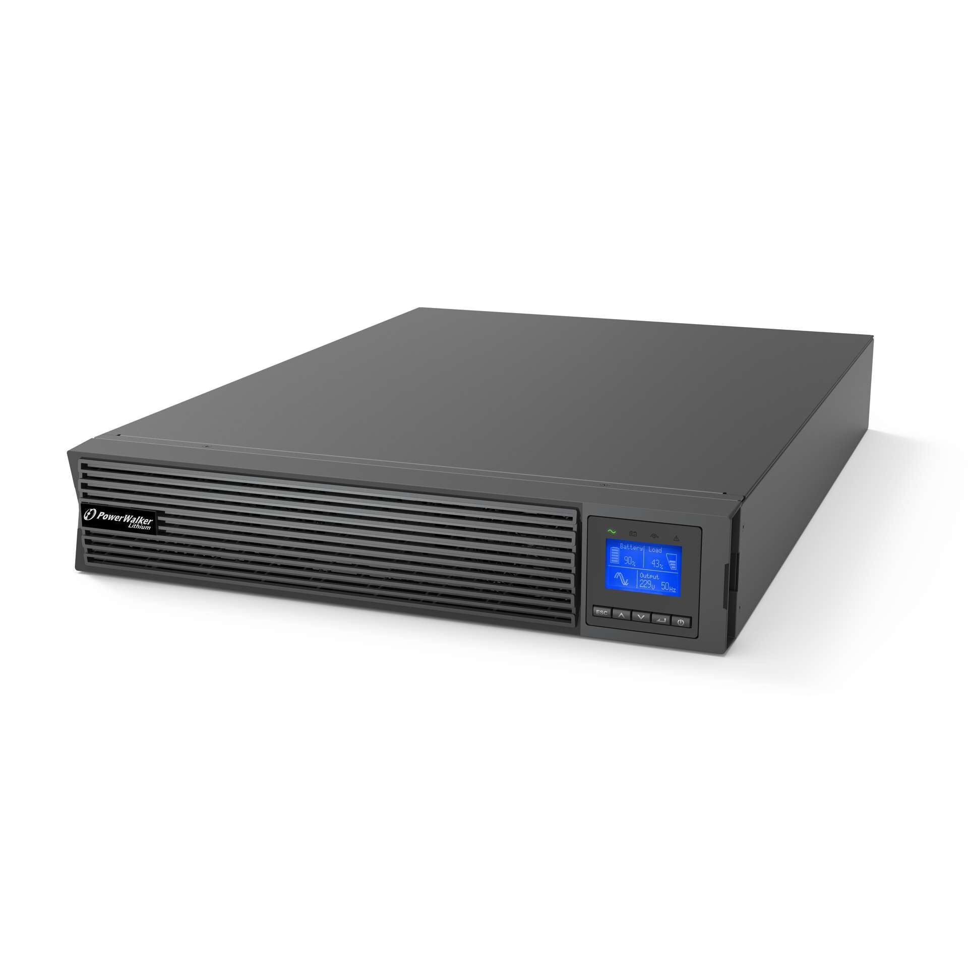 Server, Power Supply, Rackmount, LCD Display, Schwarz