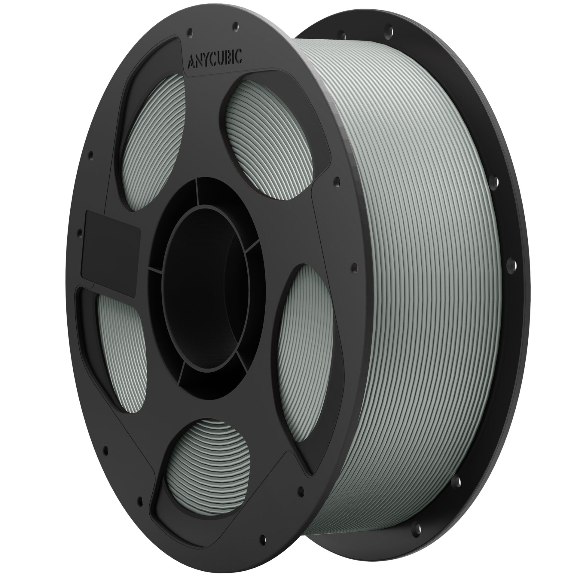 3D-Druck-Filament, PLA-Filament, Spule, graues Filament, Spule