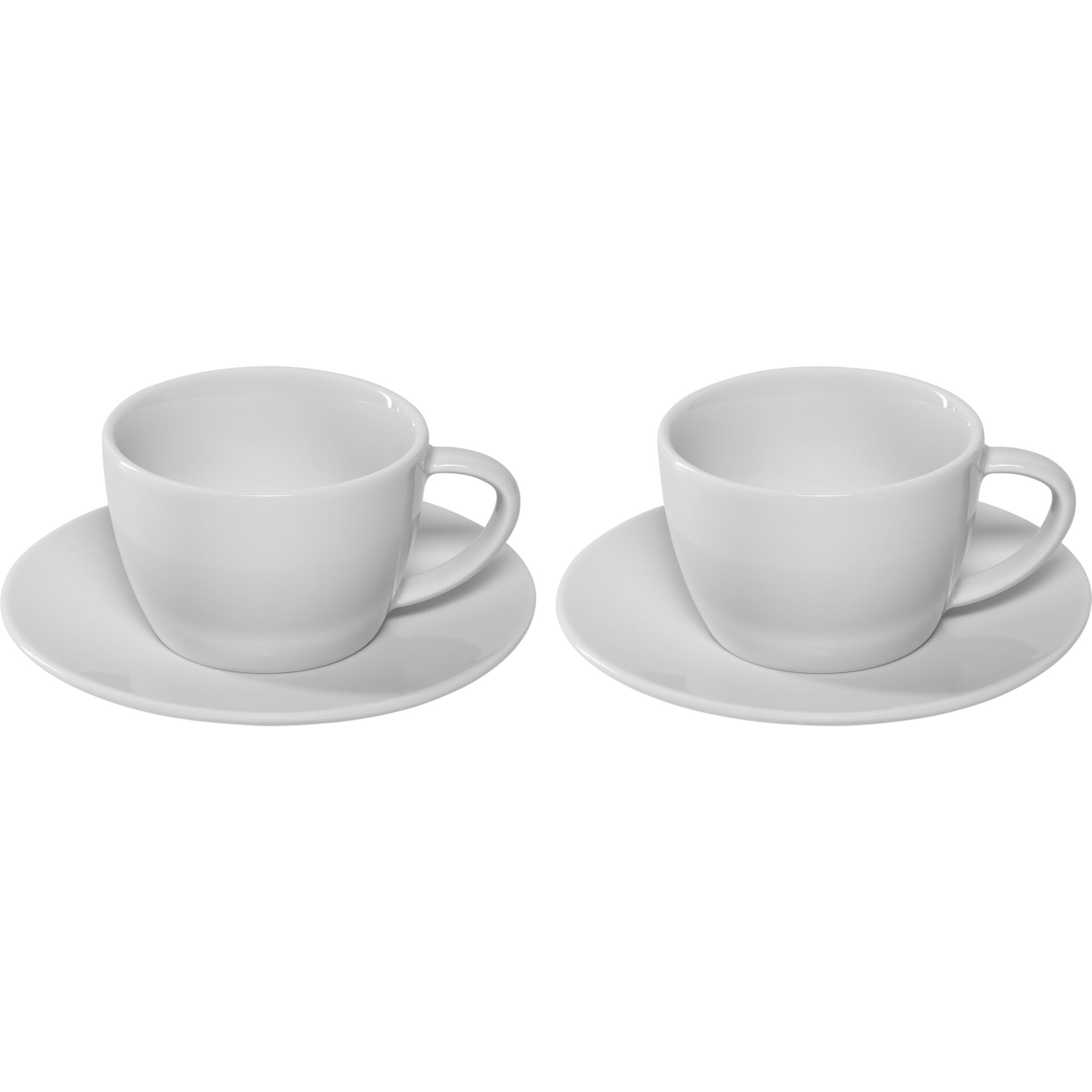 Kaffeetassen, Teetassen, Tassen-Set, Porzellan, weiß