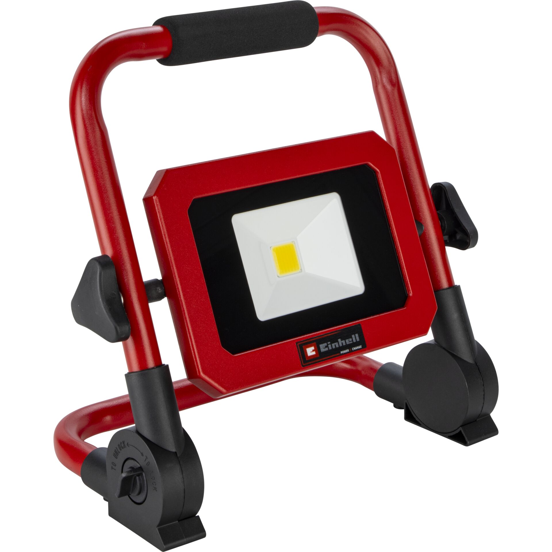 LED-Spotlight, Arbeitsleuchte, Wiederaufladbar, Roter Rahmen, Verstellbarer Stand