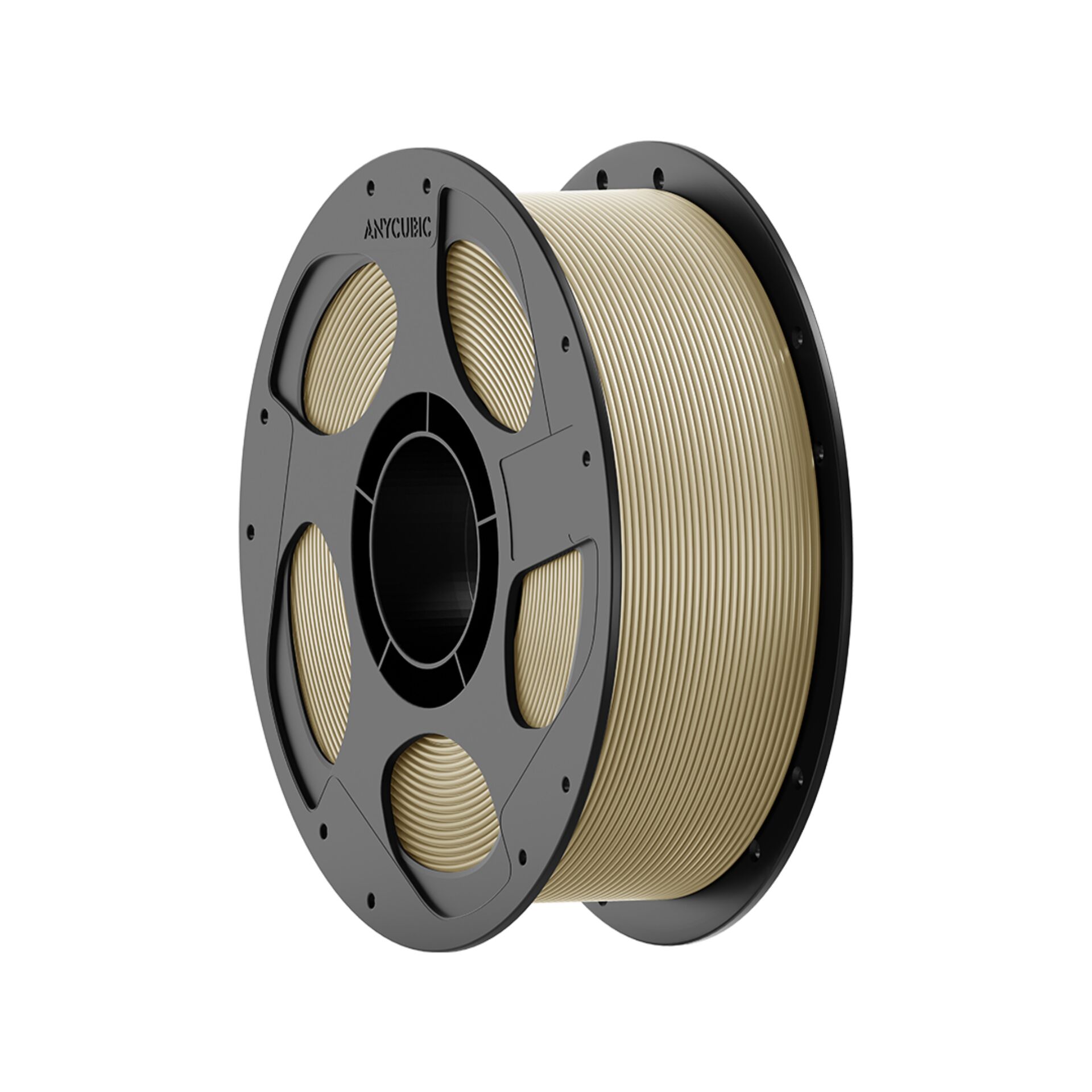 3D-Druckfilament, PLA-Filament, beige Farbe, Spule, Filamentenrolle