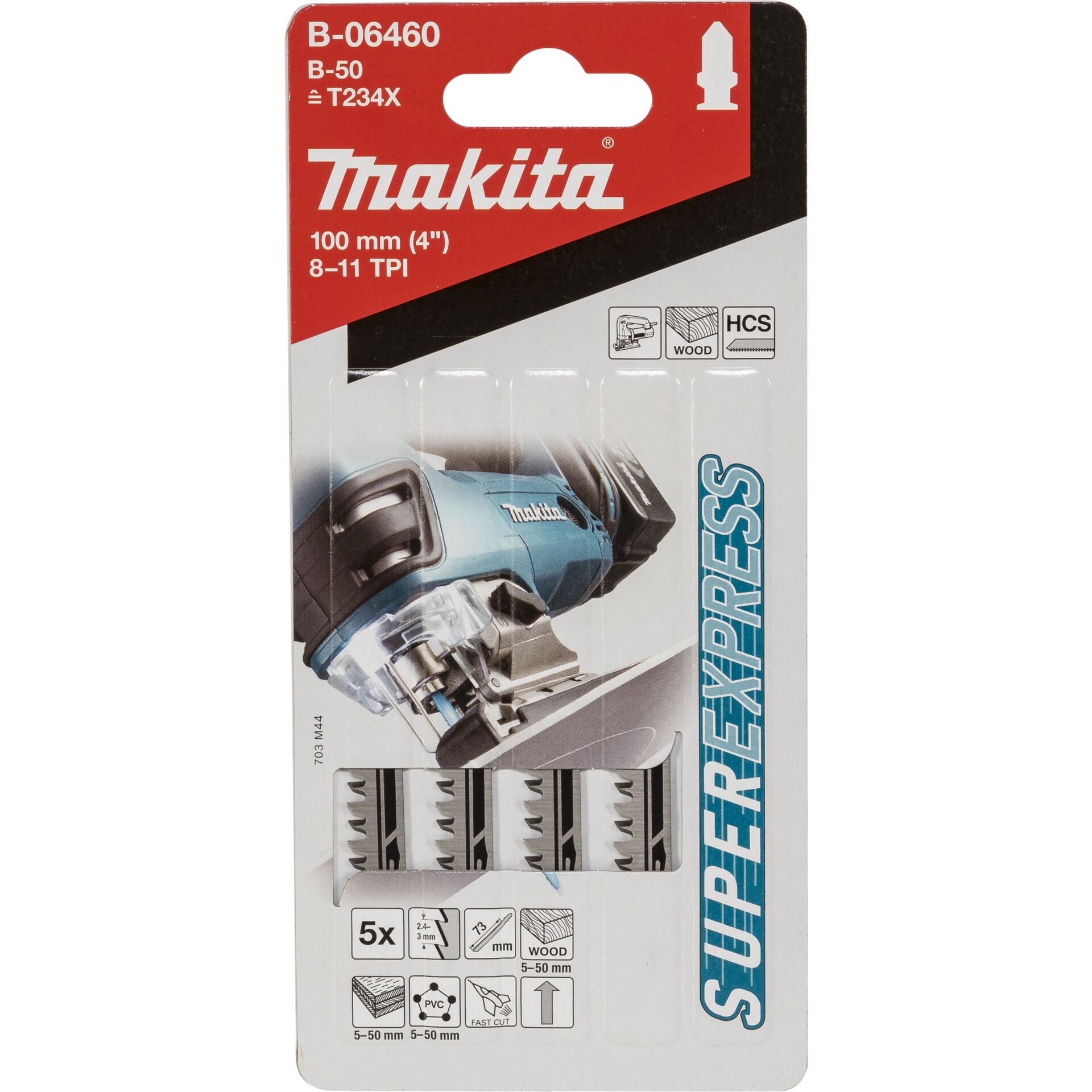 Makita B-06460  Stichsägeblatt B-50 Holz 5Stk