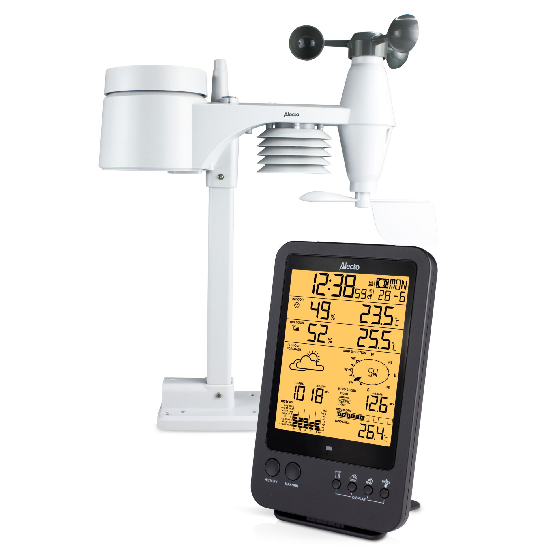 Wetterstation, Thermo-Hygrograph, Wetterdaten, Sensor, Anemometer