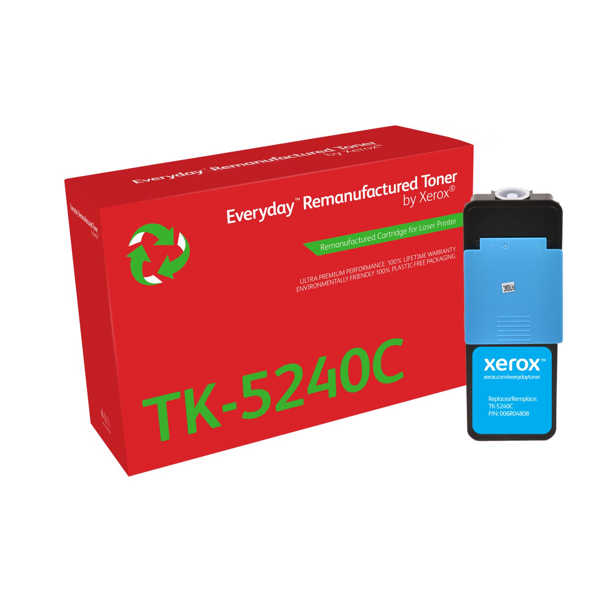 Ton­er, TK-5240C, Xerox, remanufactured, Kassette
