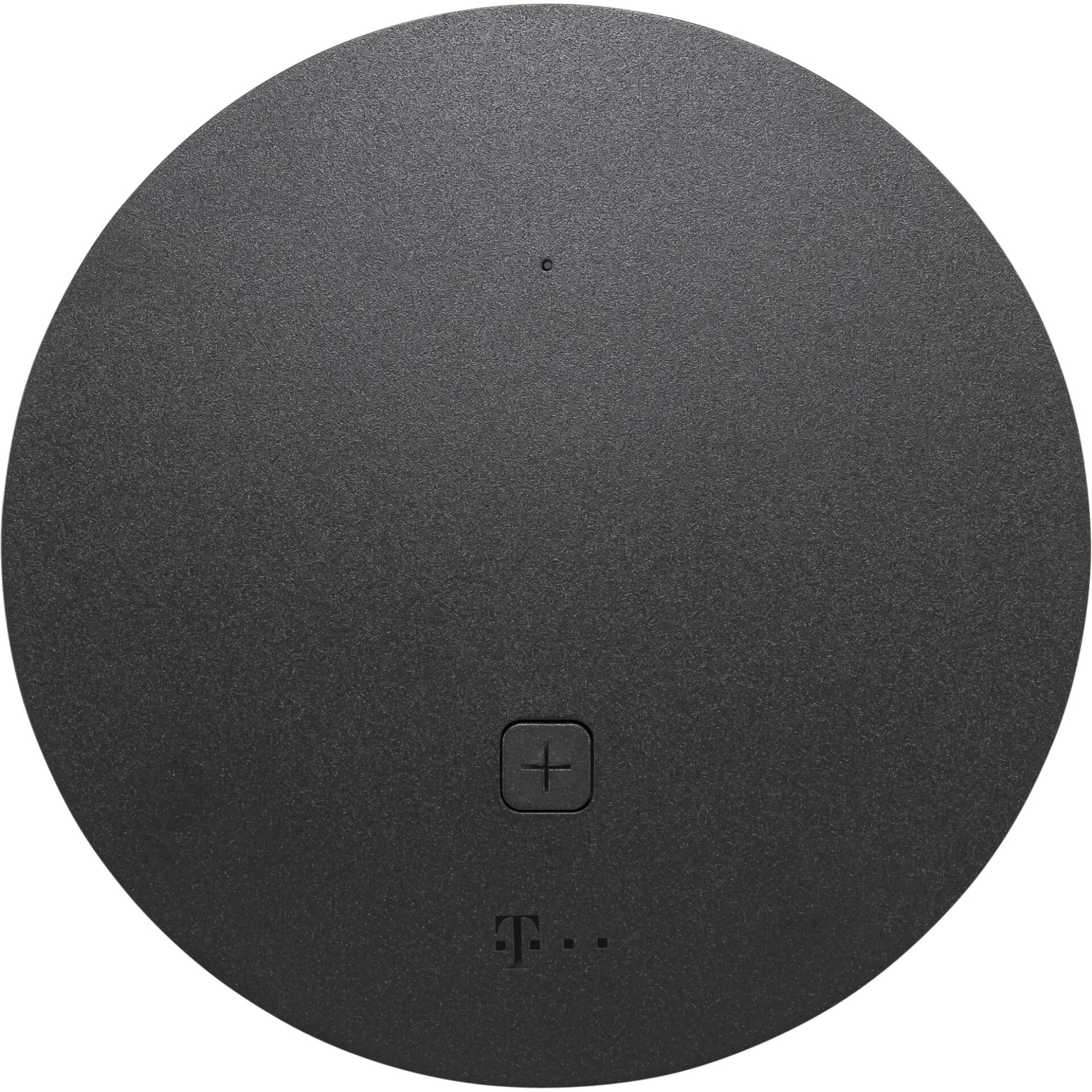 kabelloses ladepad, runder ladekissen, schwarzer ladematte, runde ladestation, t-mobile logo?