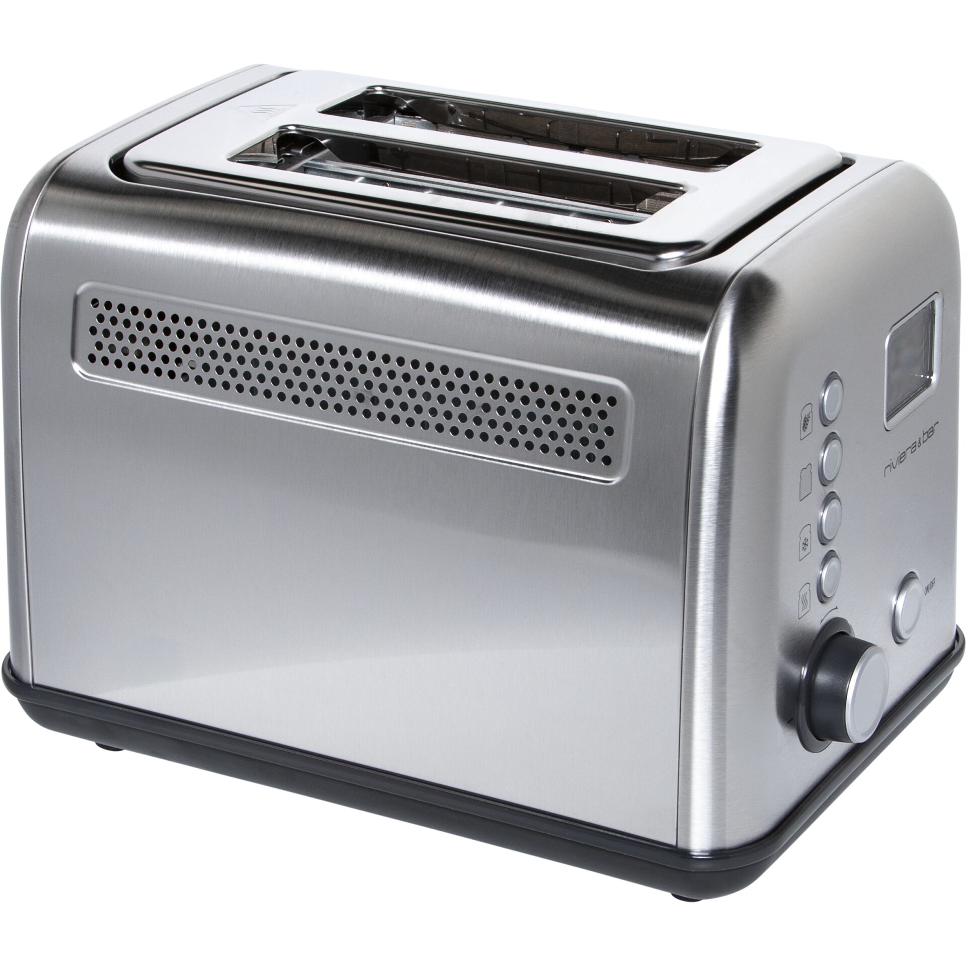 Toaster, Edelstahl, Metallisch, Slotentoaster, Bedienknopf