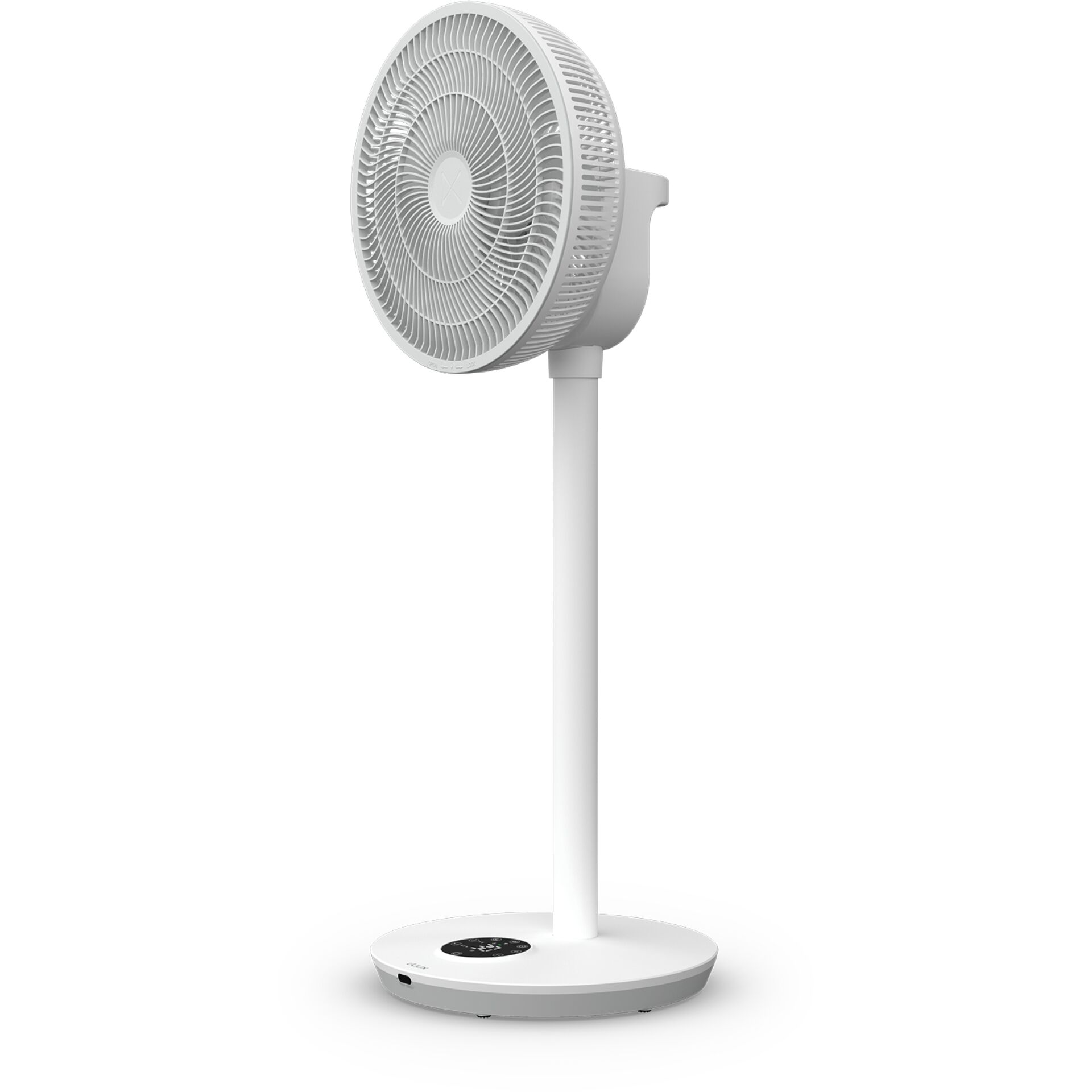 Ventilator, Standventilator, Kabelloser Ventilator, Smart Ventilator, Weiß, Ventilator, Standventilator, Halterung, Metallgitter, Stativ, Basisspannung