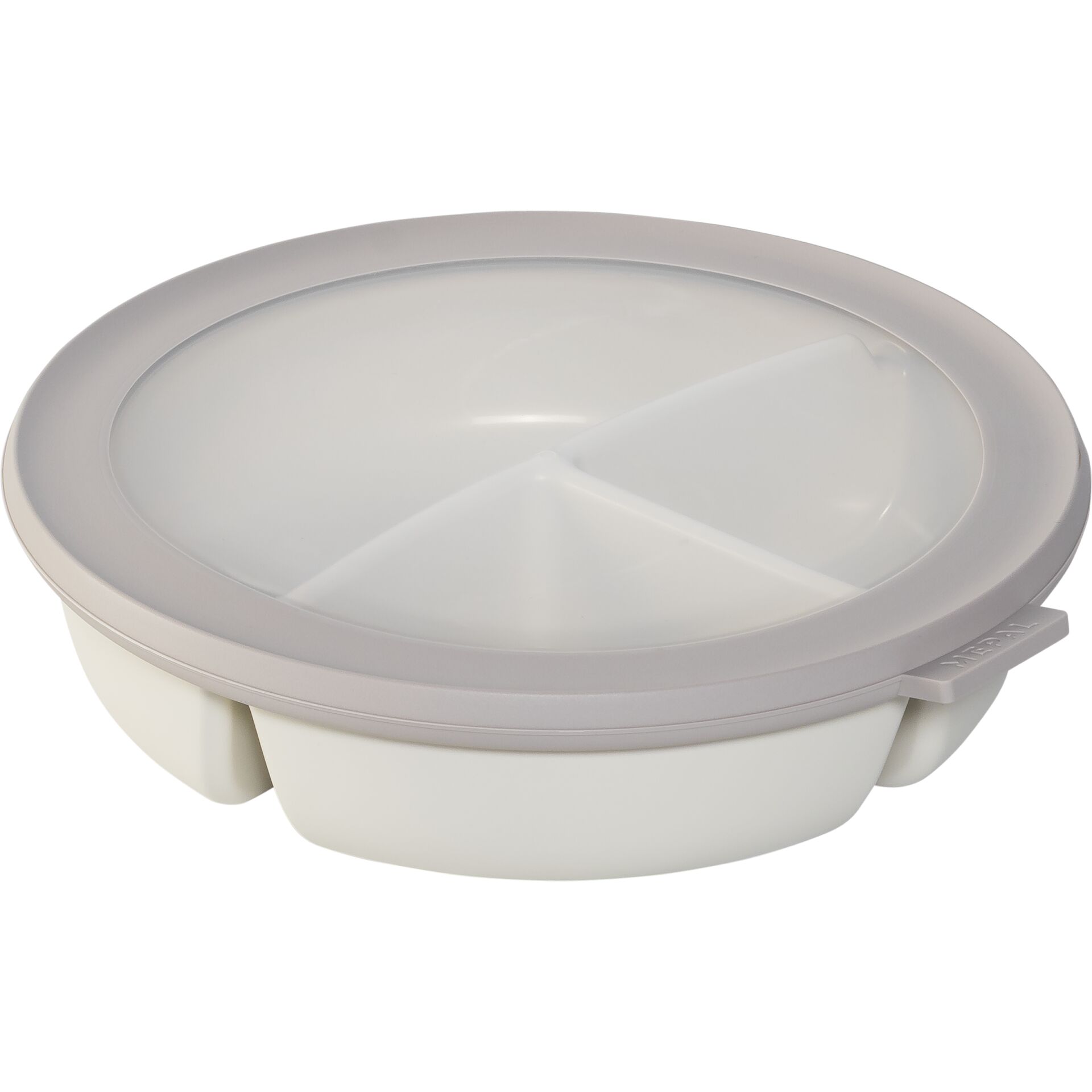 lunchbox ,  geteilte fächer ,  plastikbehälter ,  mikrowellengeeignet? ,  grauer deckel