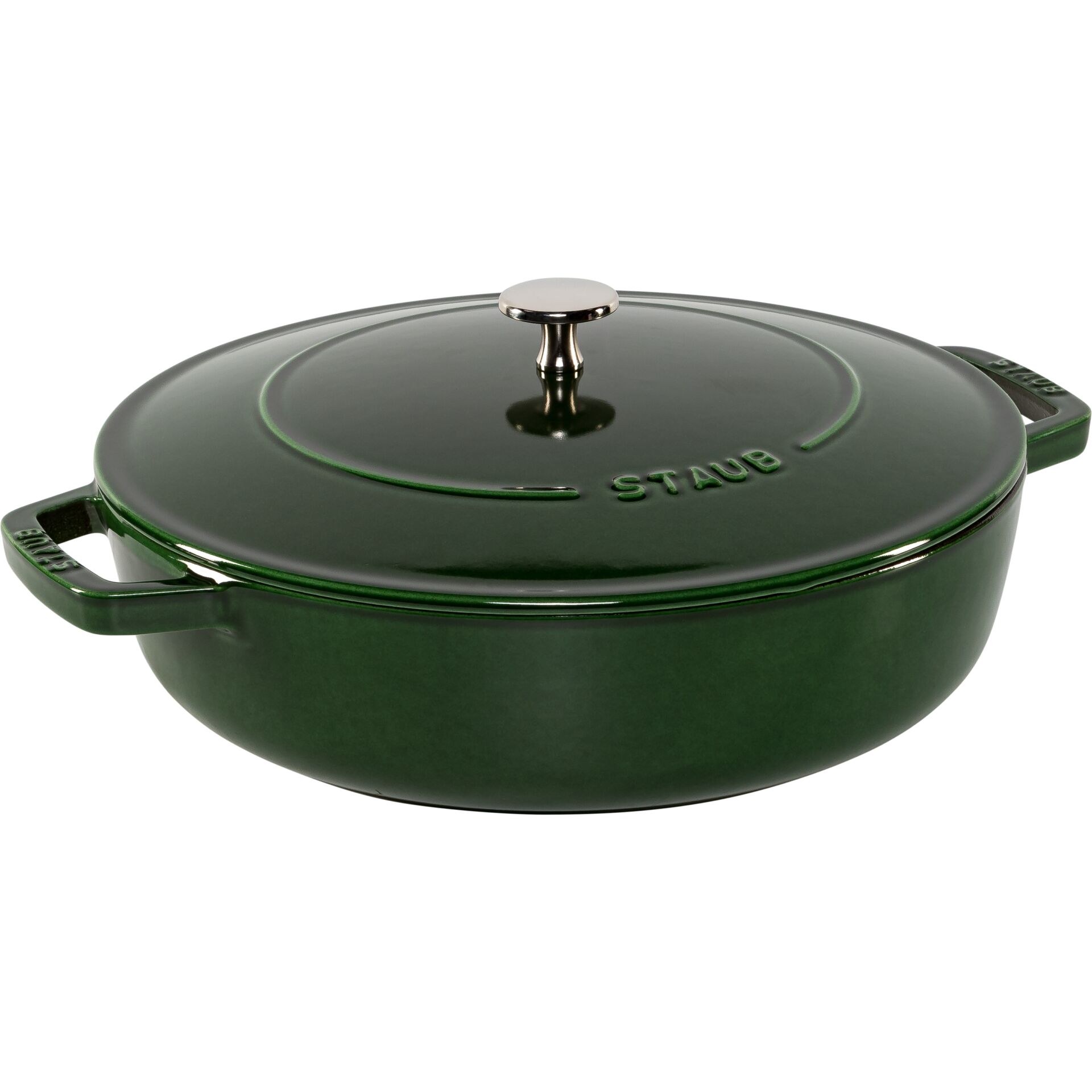 Stieltopf, Dutch oven, Gusseisen, Grün, Deckel