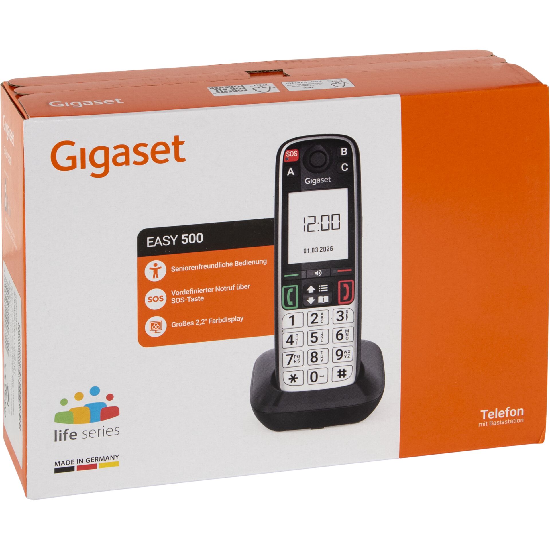 Einfacheinrichtung, Seniorentelefon, Gigaset, ABC-Tastatur, 2,2" Farbd-Display