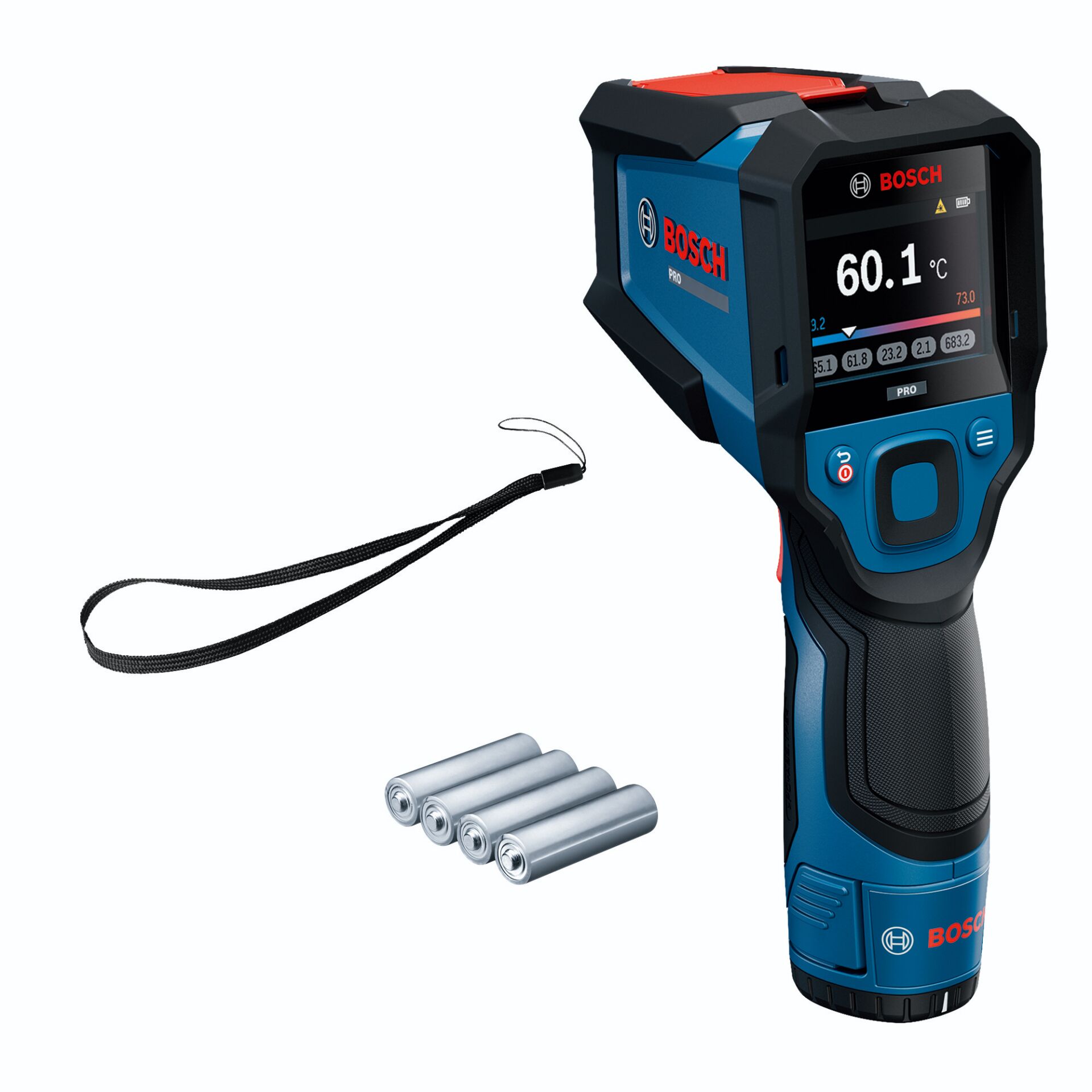 Infrarotkamera, Messgerät, Bosch Pro, Temperaturanzeige, Akkupack