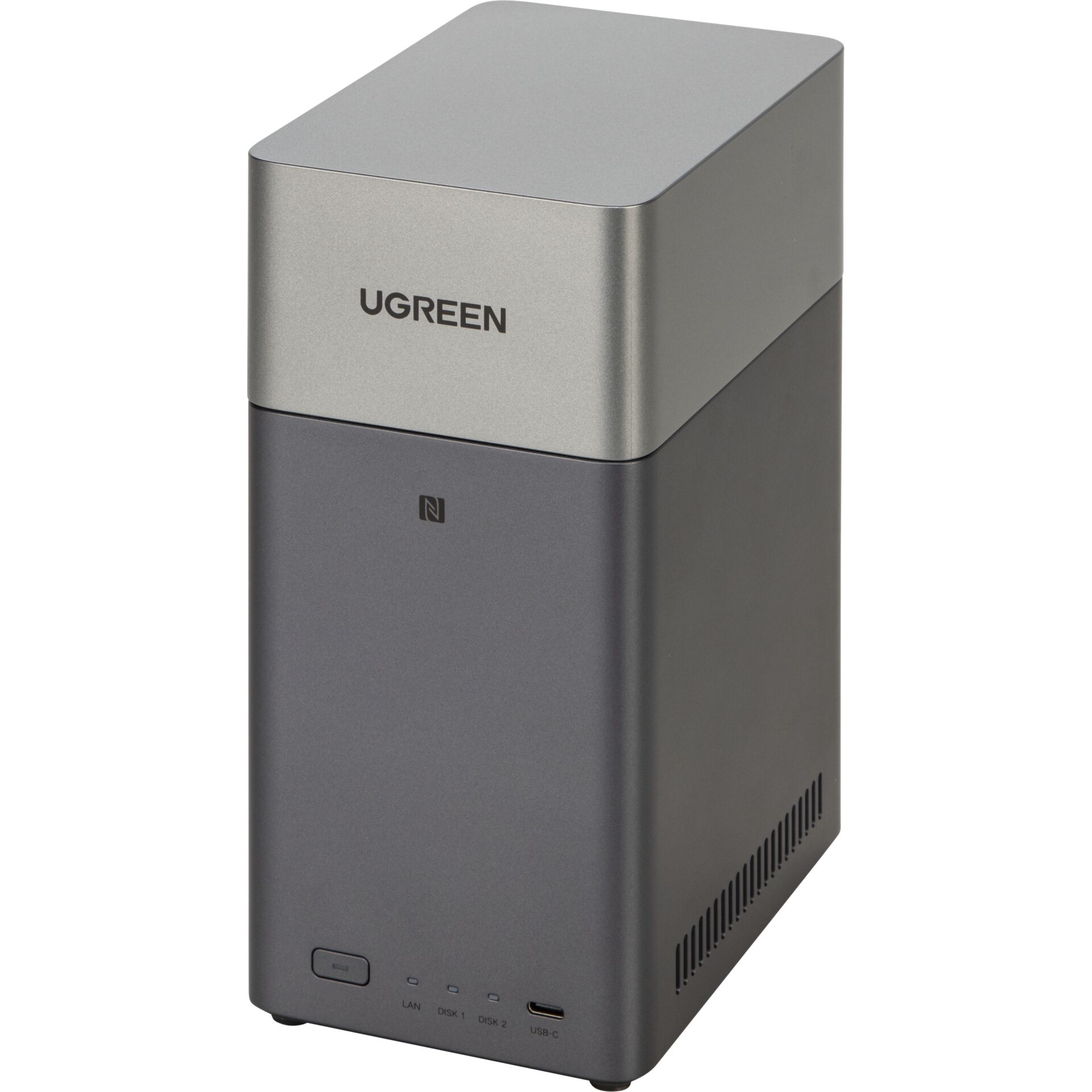NAS, Desktop, 2-Bay, USB-C, Aluminium