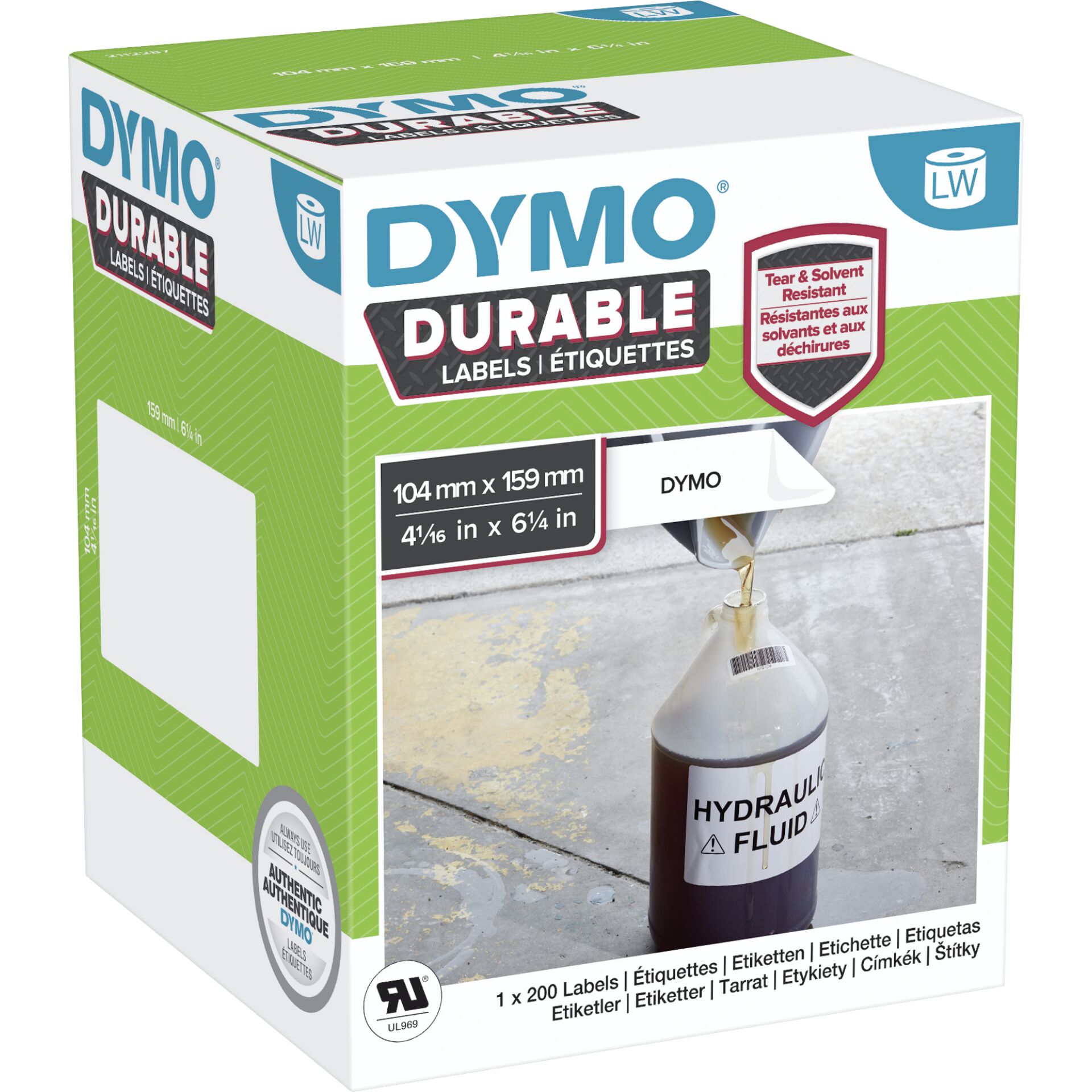 Dymo LW-Kunststoff-Etiketten  104 x 159 mm 1x 200 St.