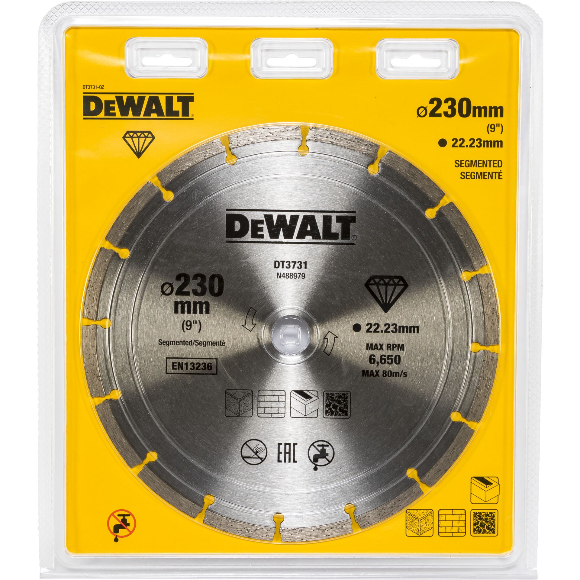 Kreissägeblatt, Durchmesser 230mm, Metallblatt, Segmentiert, DeWALT