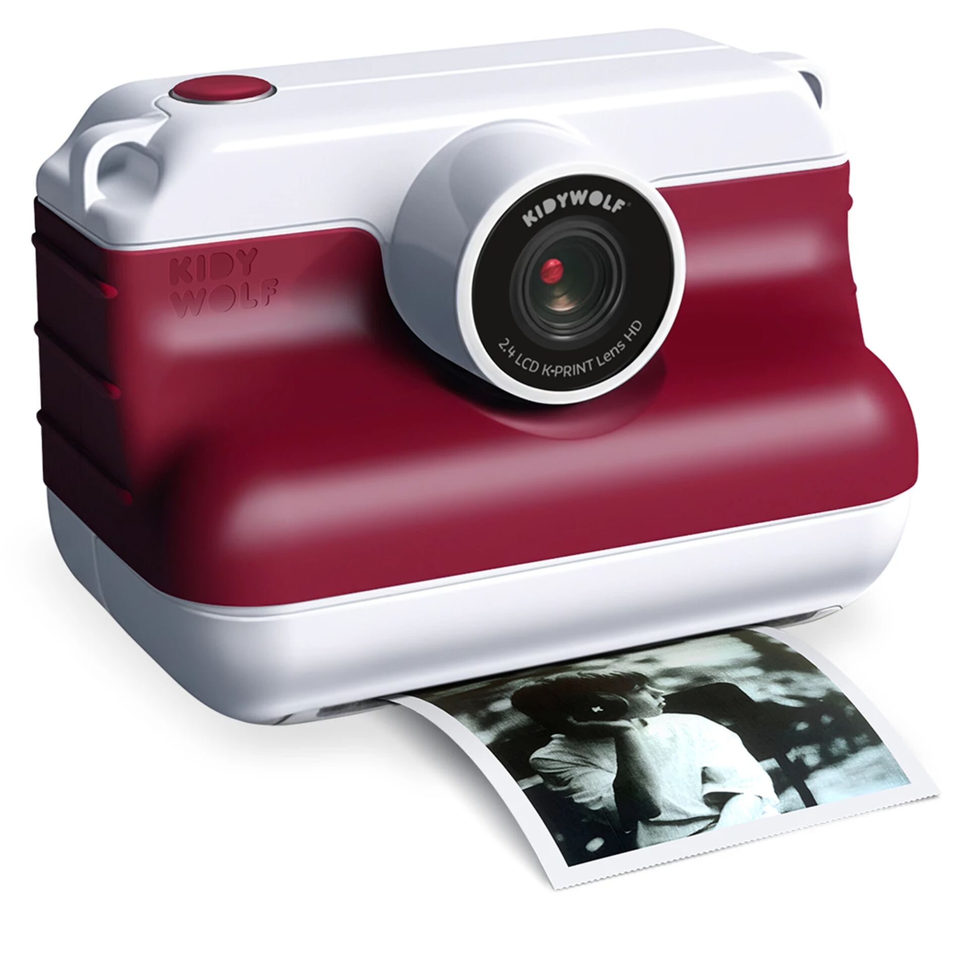 Kamera-Spielzeug, Kleiner Drucker, Kiddy Wolf, Rot-Weiß, Polaroid-Printer