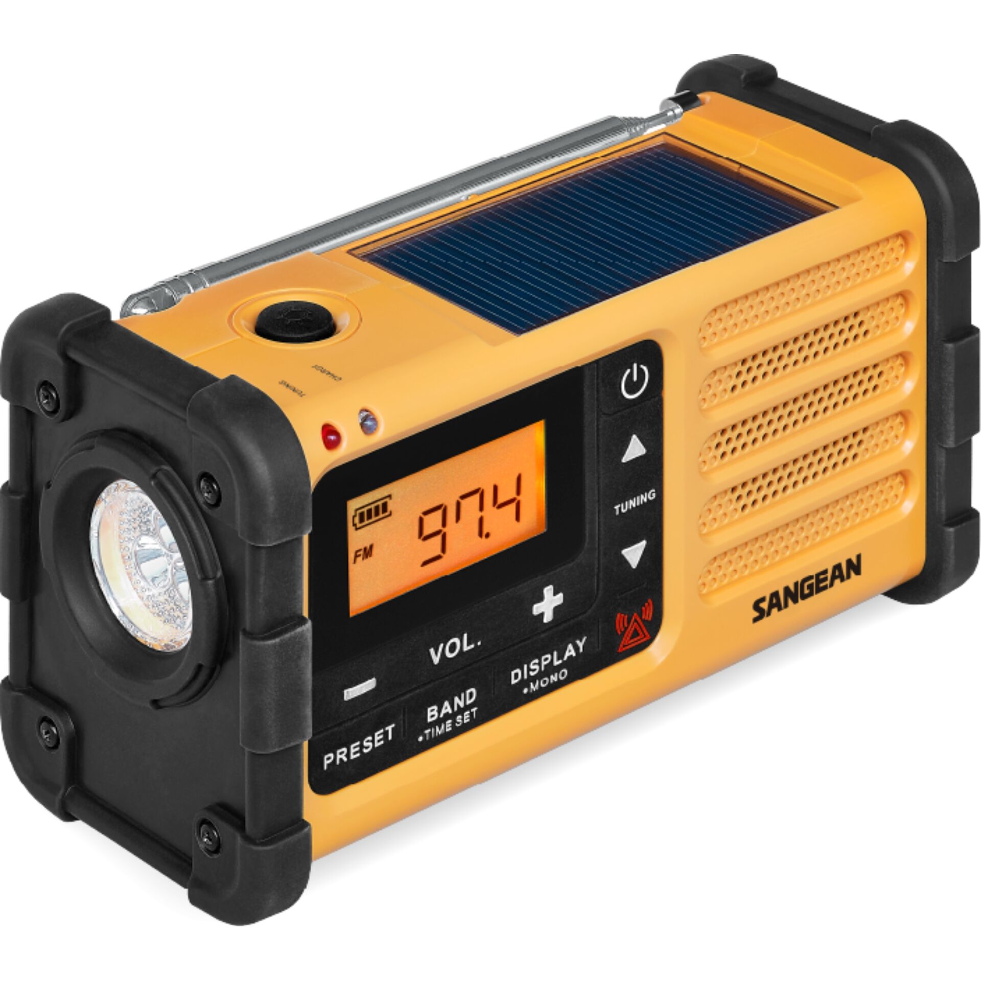 Solar Radio, Tragbares Radio, FM-Radio, LED-Anzeige, Solarpanel