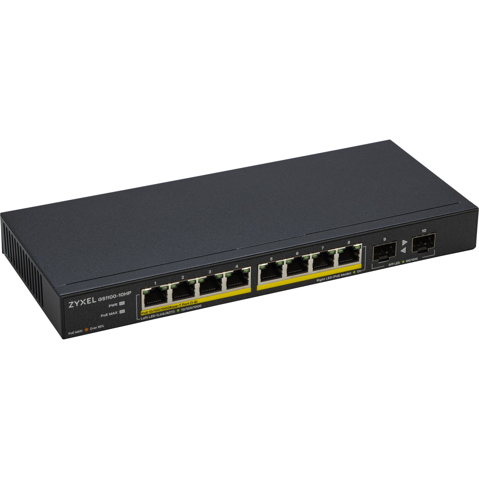 Switch, PoE, Ethernet, 10-Port, Rack-mountable