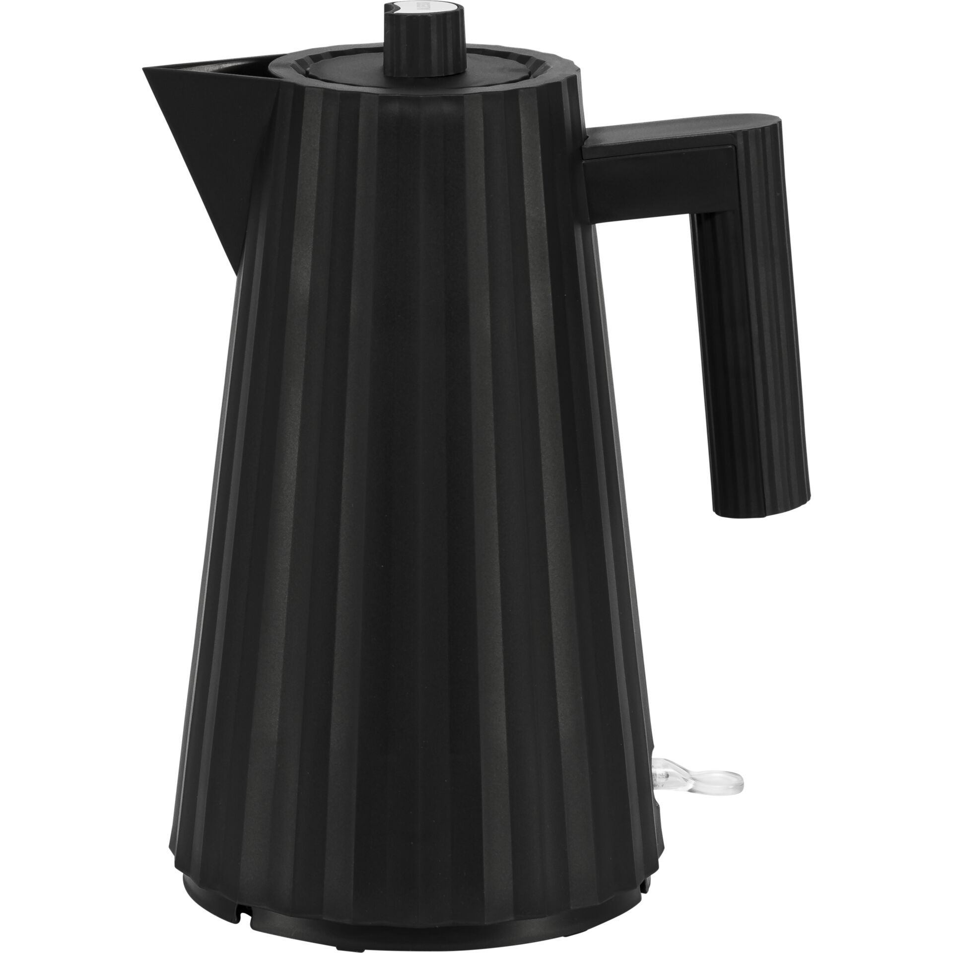 Kaffeemleitung, Stilvoller Kaffeekocher, Fluted Design, Schwarz, Manuelle Druckknopf