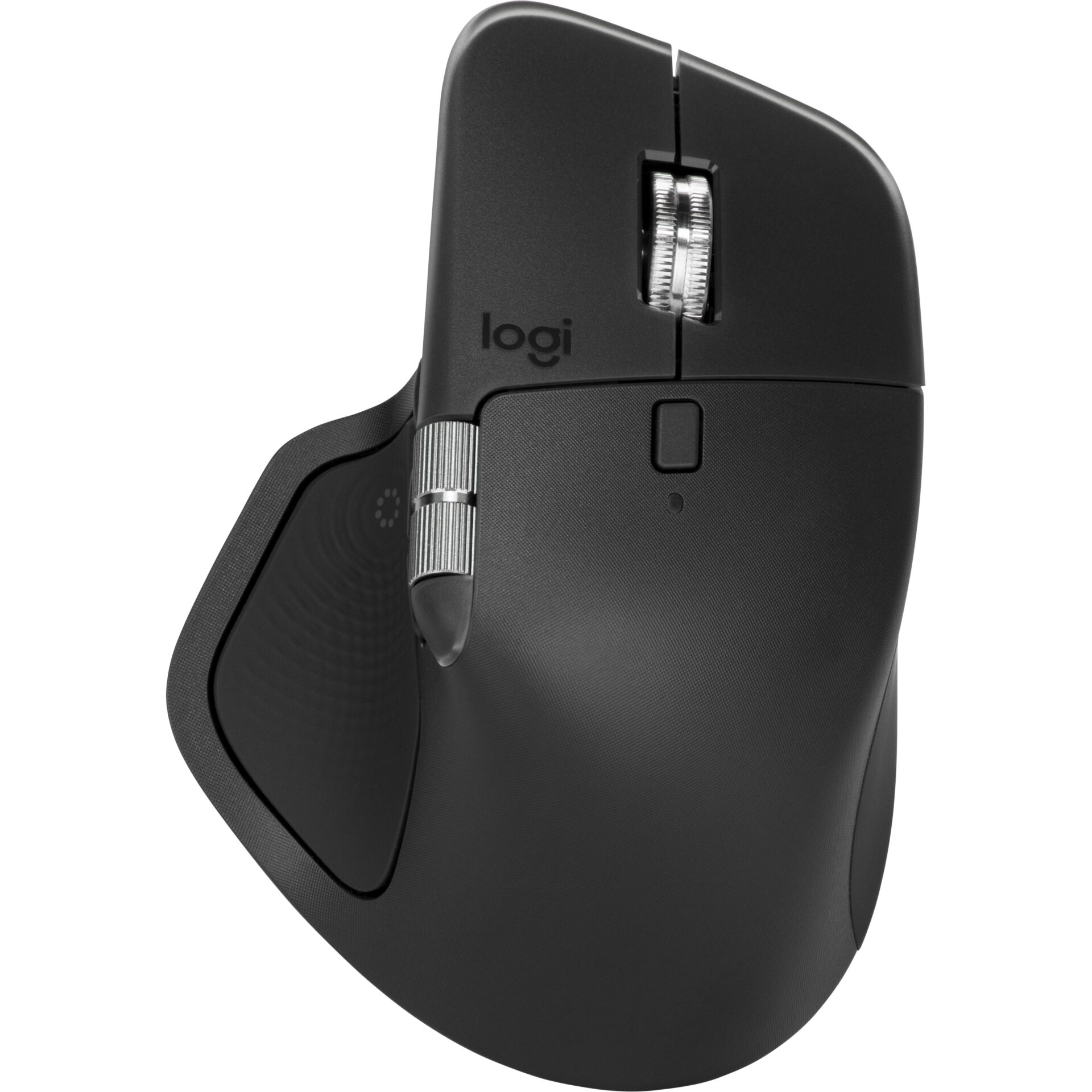 computer-mouse, ergonomic, kabellos, Seitenspurnsrad, schwarz