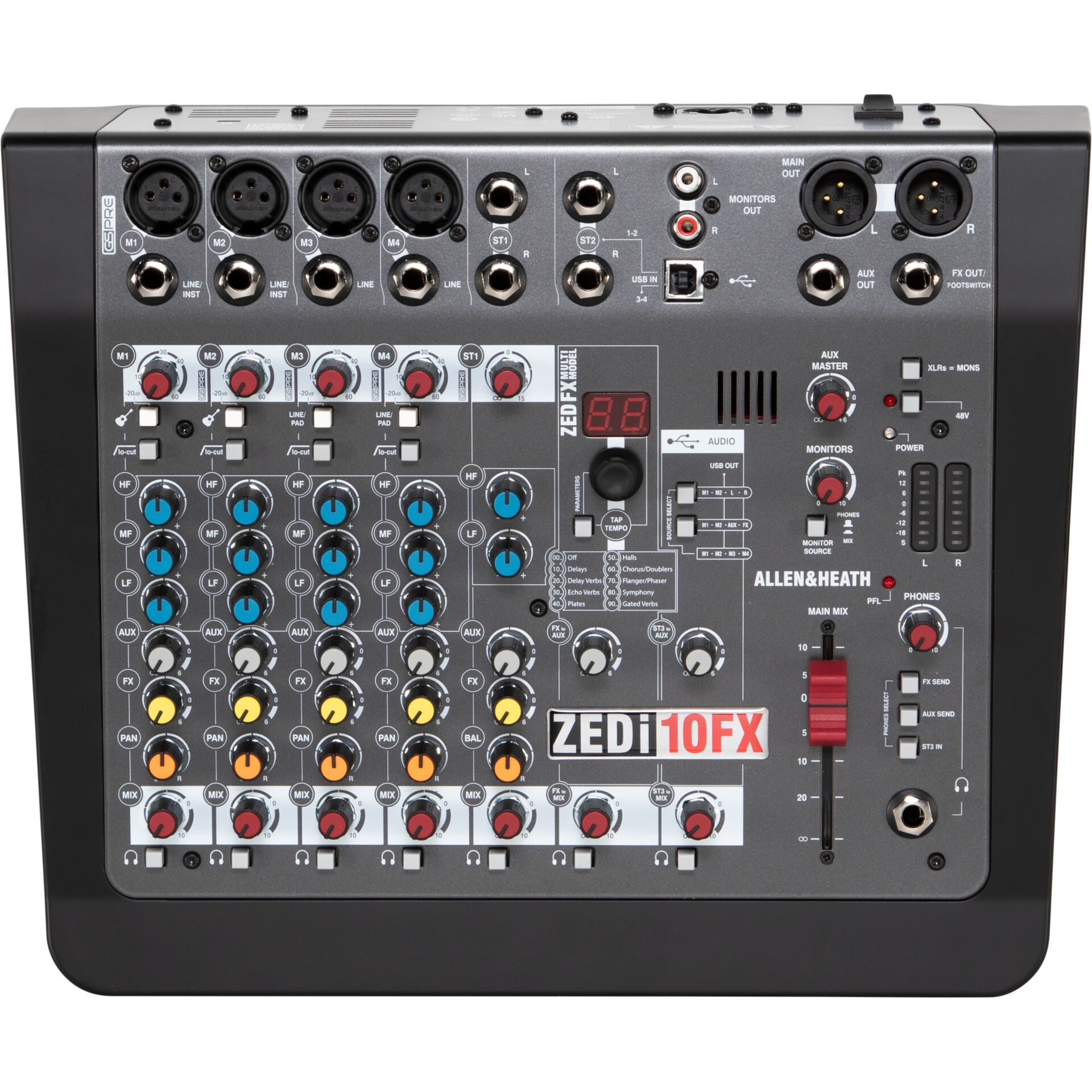 Audio-Mixer, Analogmixer, 12-Kanal, USB, Monitor-Ausgänge