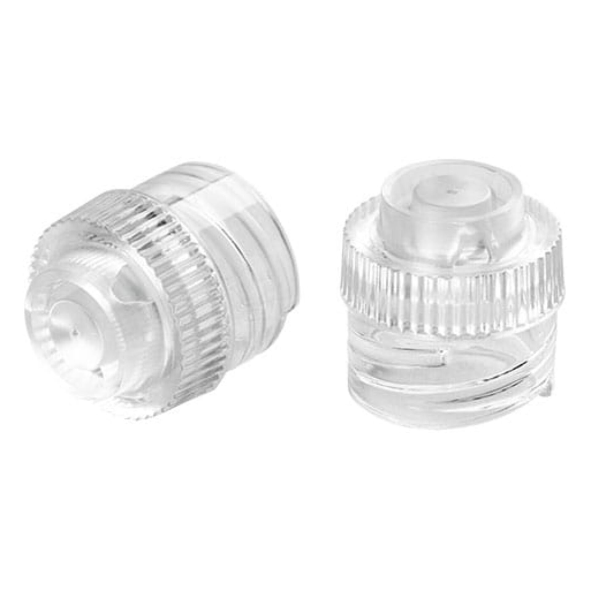Klarlack-Adapter, Schraubkappe, Kunststoff, Spindel-Top, Transparenter Schraubverschluss