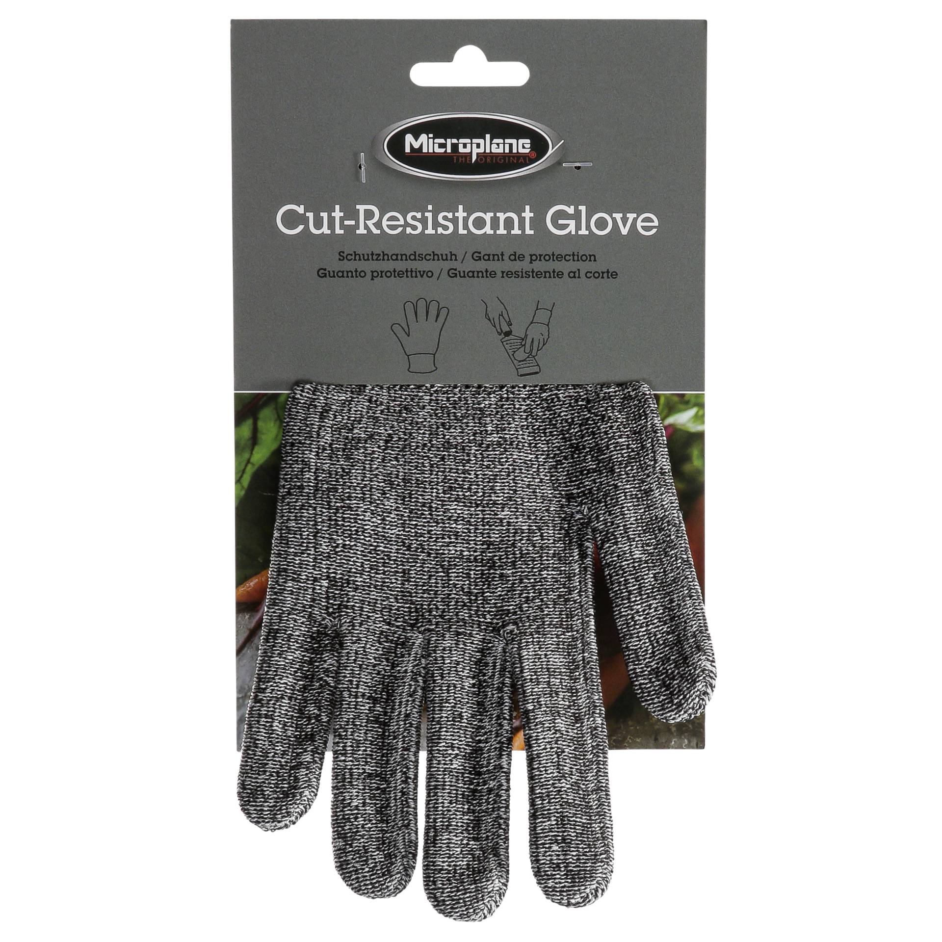 Handschuh, cut-resistant, Handschuhe, Gestrickte Struktur, Grau/Schwarz