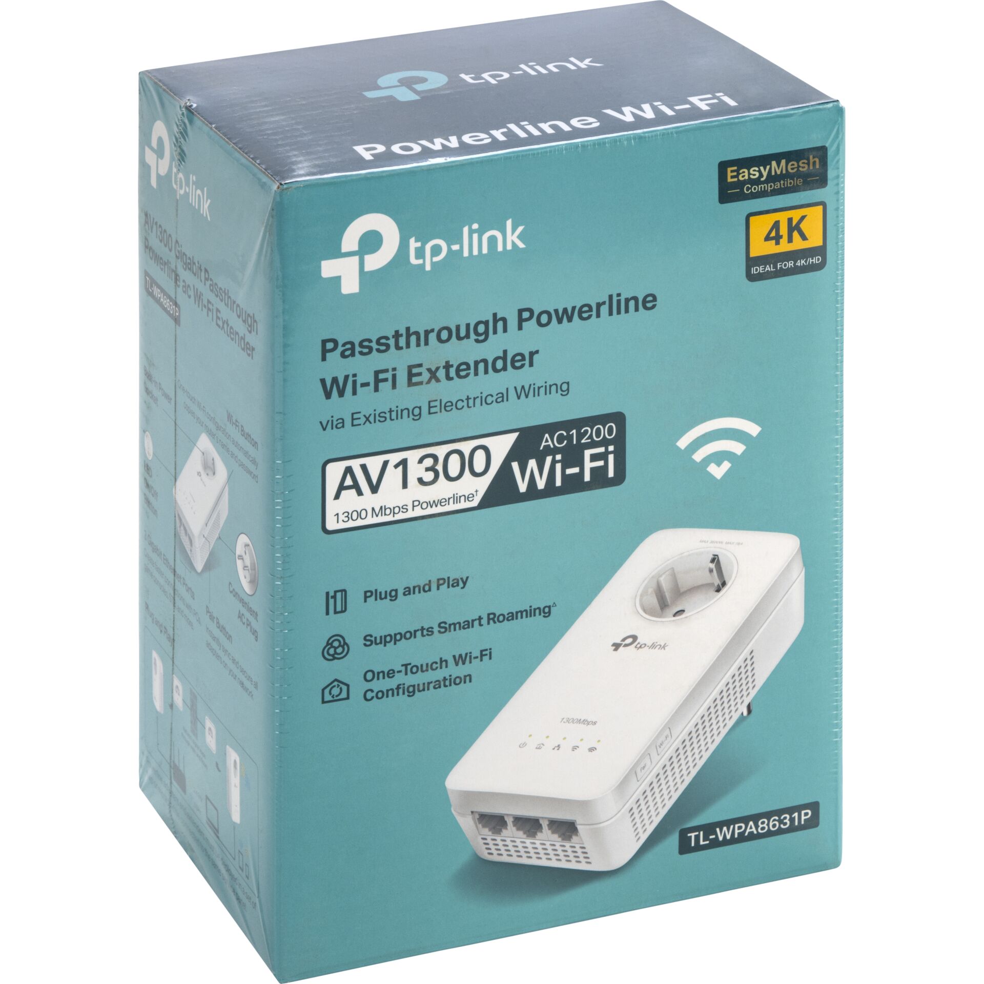 Wi-Fi-Repeater, Powerline, AC1200, TP-Link, 4K-ready
