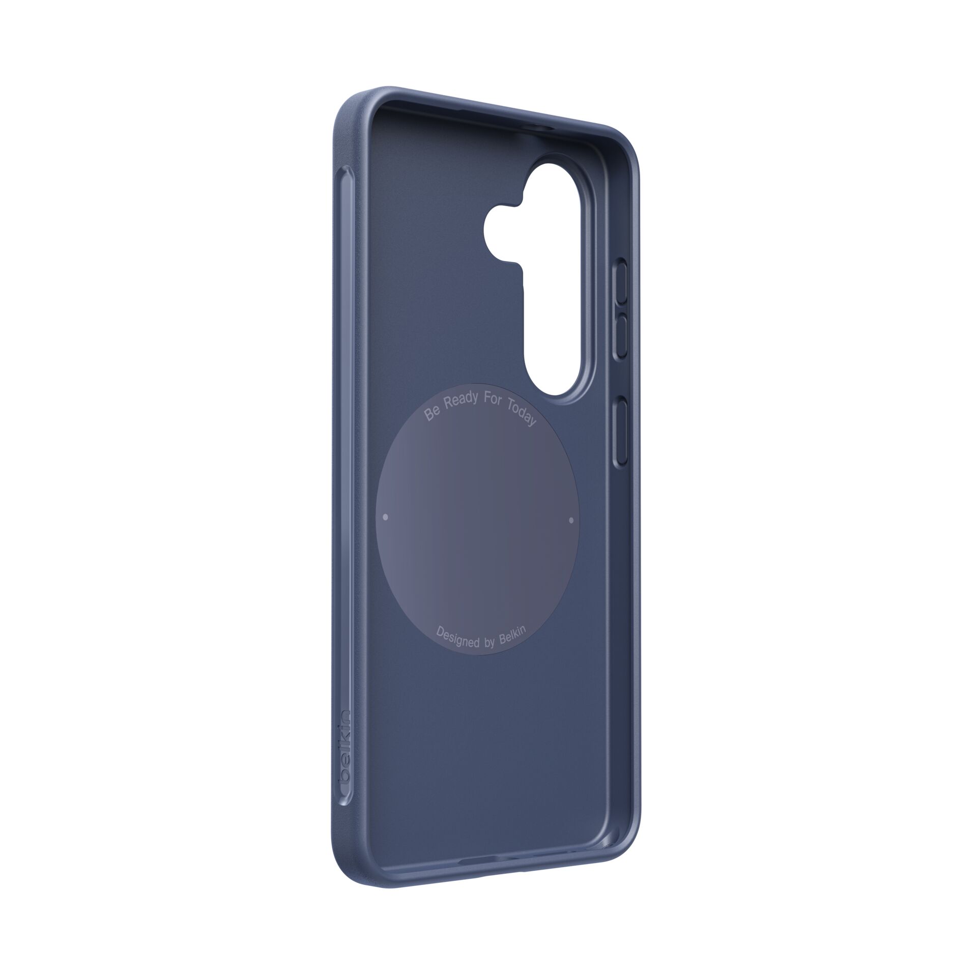 Telefonhülle, Hardcase, Blau, Magnetische Drahtlos-Ladematte Kreis, Silikon