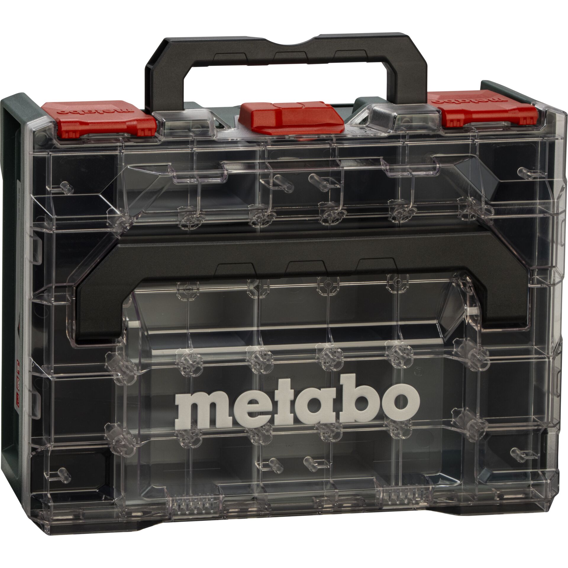 Werkzeugkasten, Aufbewahrungskoffer, Transparent, Fächer, Metabo