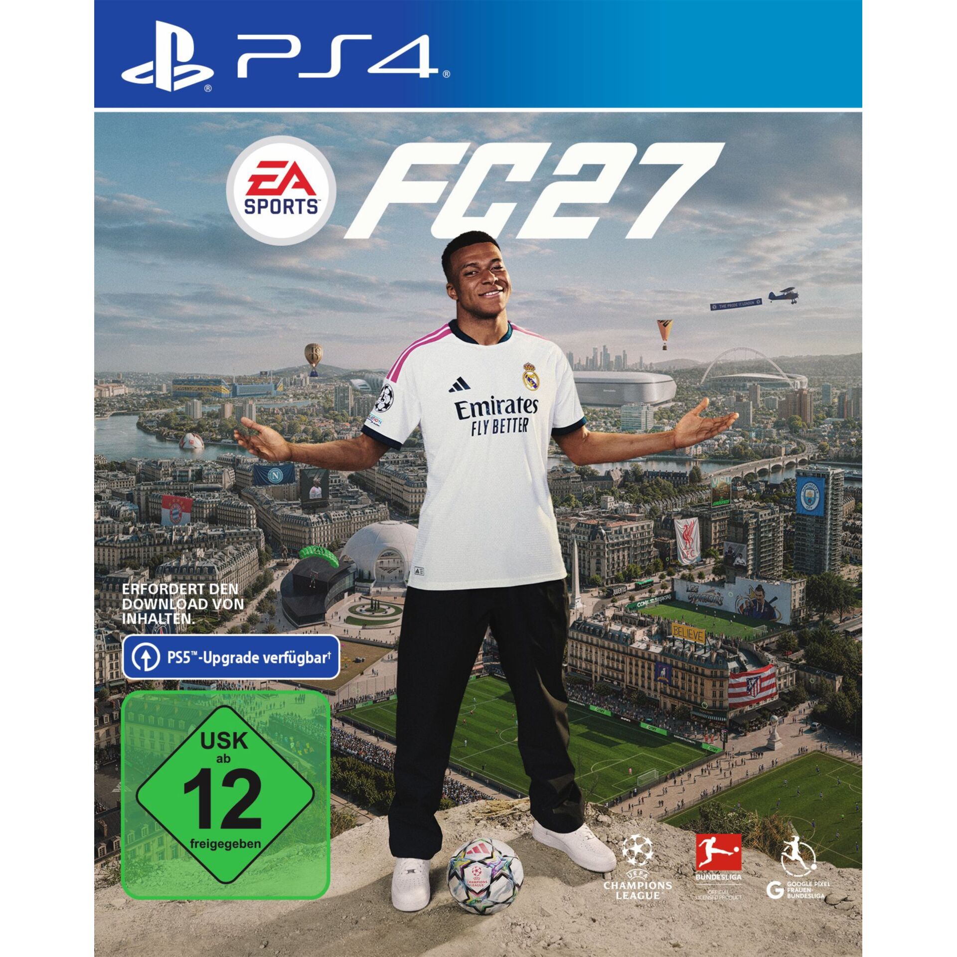 PlayStation 4, FC27, Fußballspiel, Emirates Fly Better, USK 12