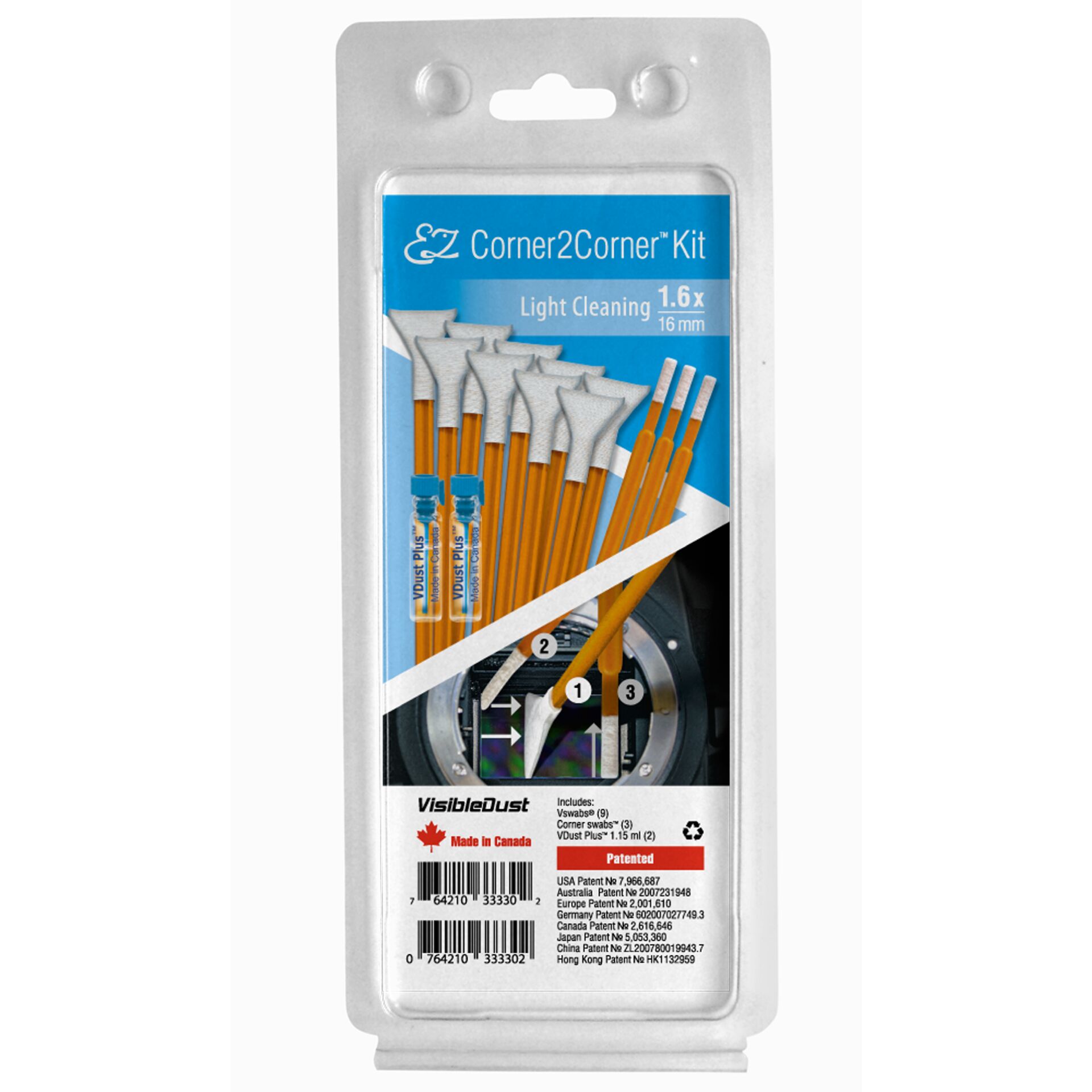 Visible Dust EZ Corner2Corner  Kit 1.6x light cleaning
