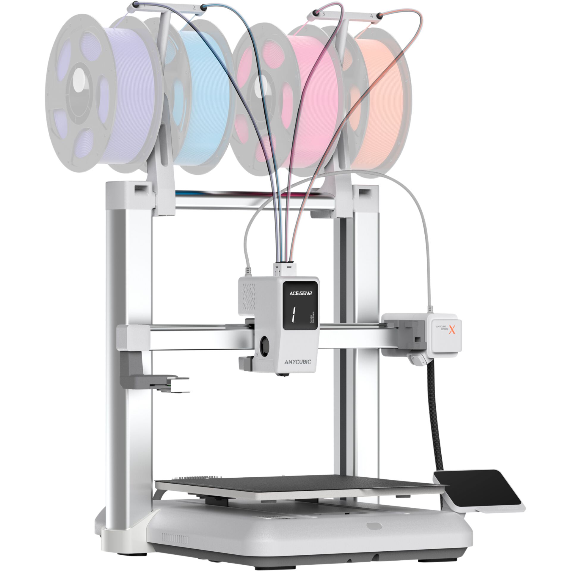 3D-Printer, Filament-Spulen, Kunststoff-Printer, Bed-Niveau, Stift-Plattform, 3D-Drucker, Filament-Spulen, Desktop-3D-Drucker, AC-Extruder, PLA-Filament