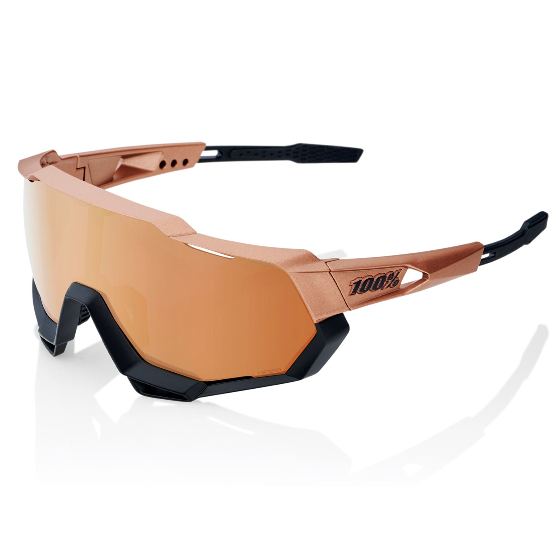 Sportbrille, Goggles, Orange Glas, UV-Schutz, Rahmenlos