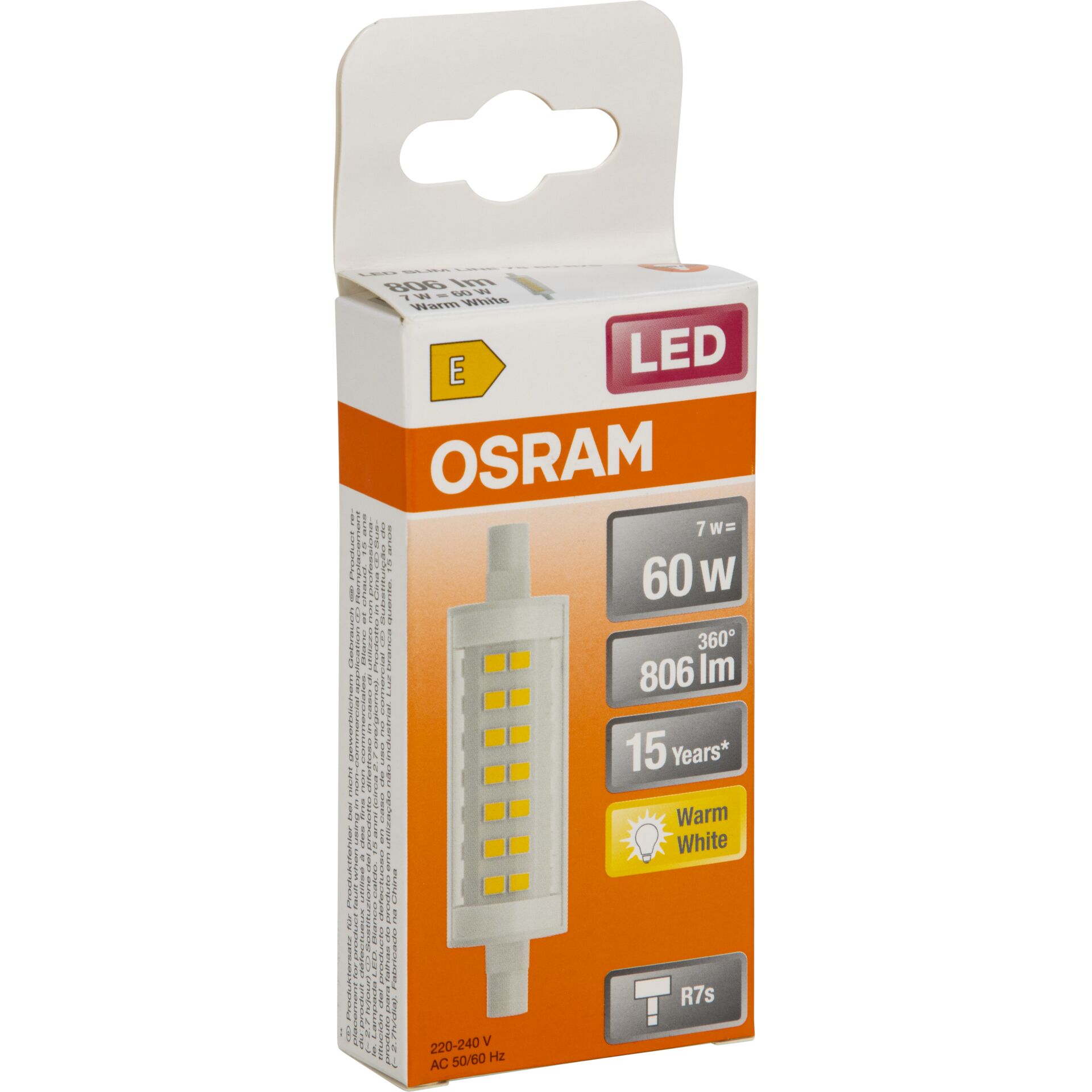 LED, Osram, Glühbirne, R7s, Warmweiß