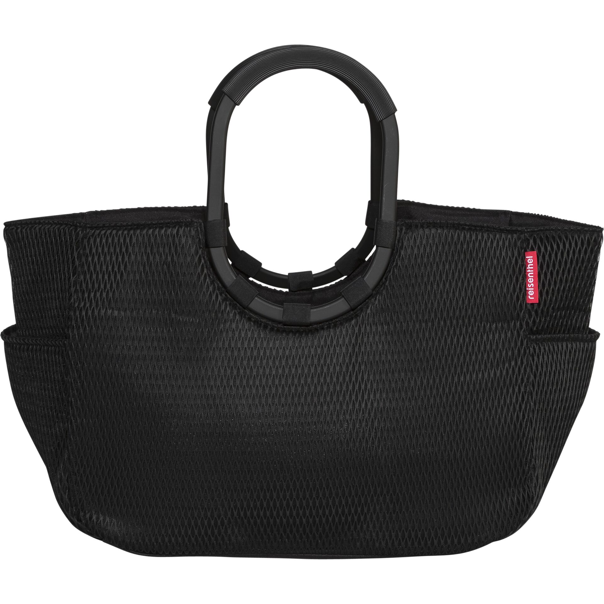 handtasche, mesh, schwarz, top-handle, reissenthel